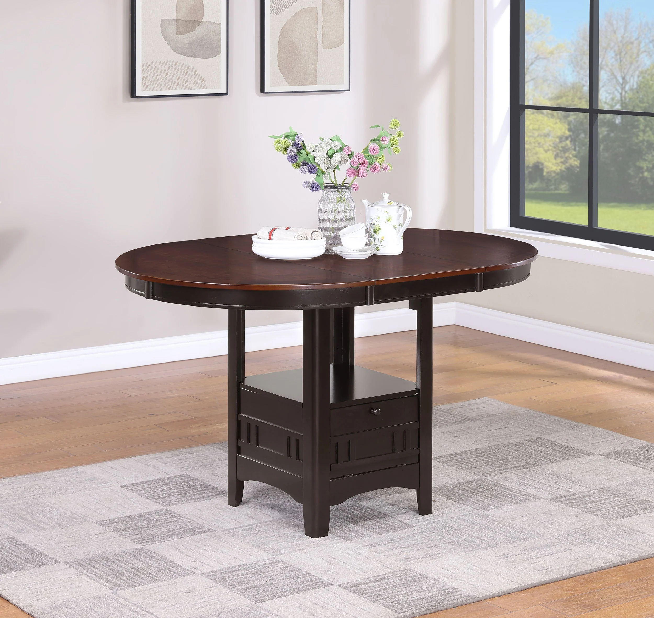 Lavon Oval 60-inch Extension Counter Dining Table - Image 5