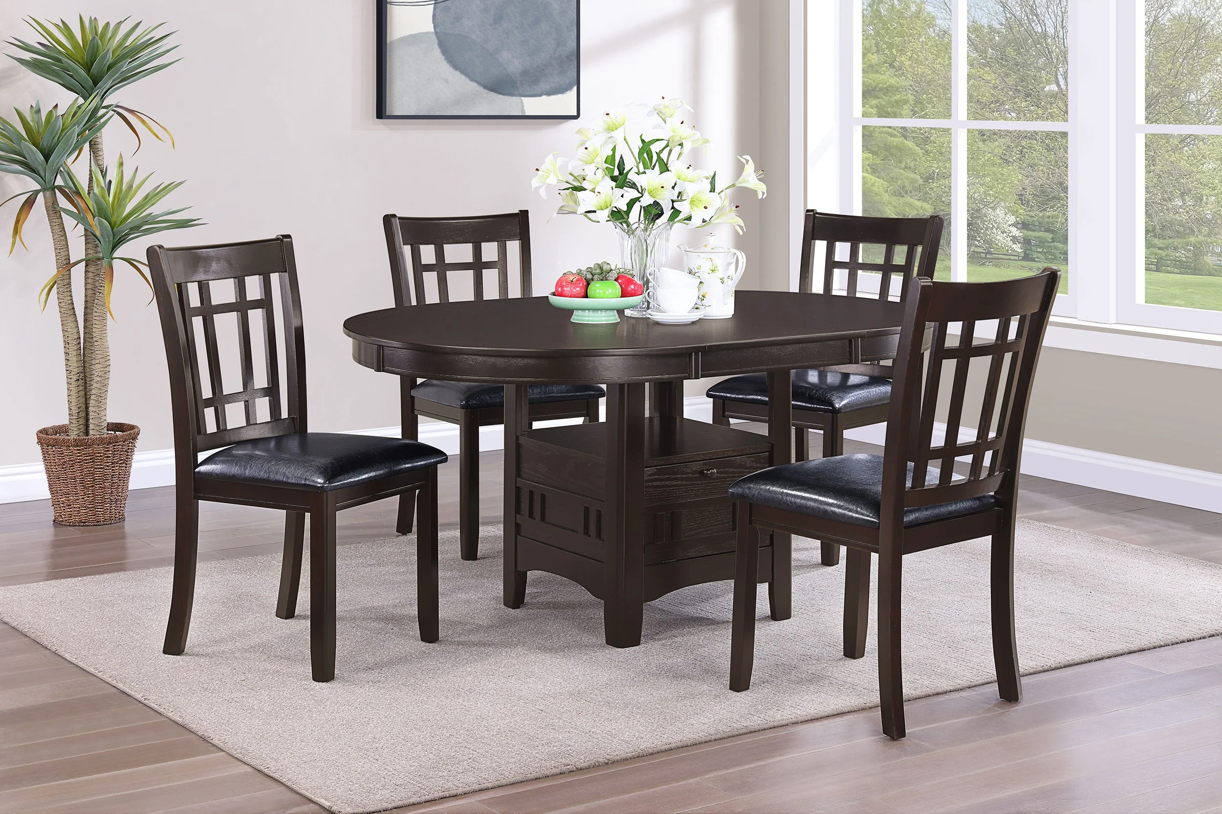 Lavon Oval 60-inch Extension Leaf Dining Table Medium - Image 18