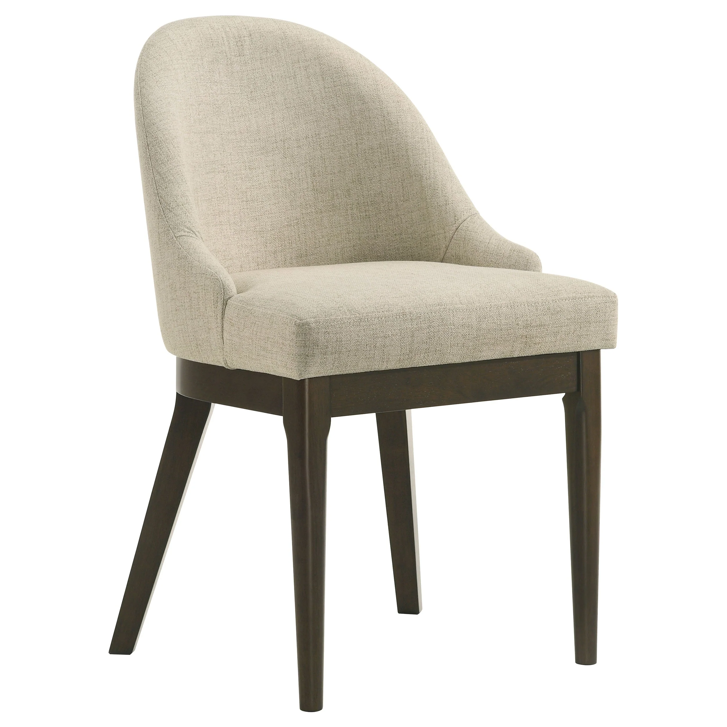 Reseda Upholstered Dining Side Chair Beige (Set of 2) - Image 4