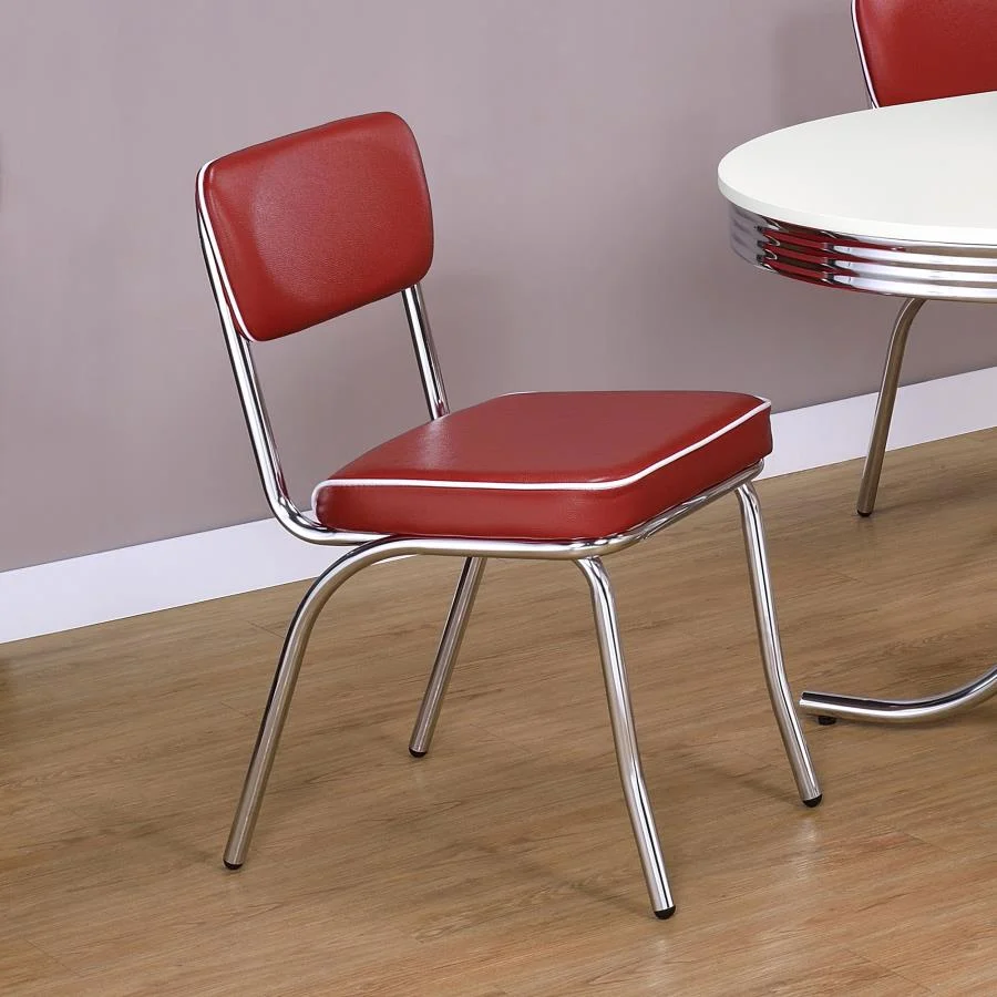 Retro Upholstered Dining Side Chair (Set of 2) - Image 2