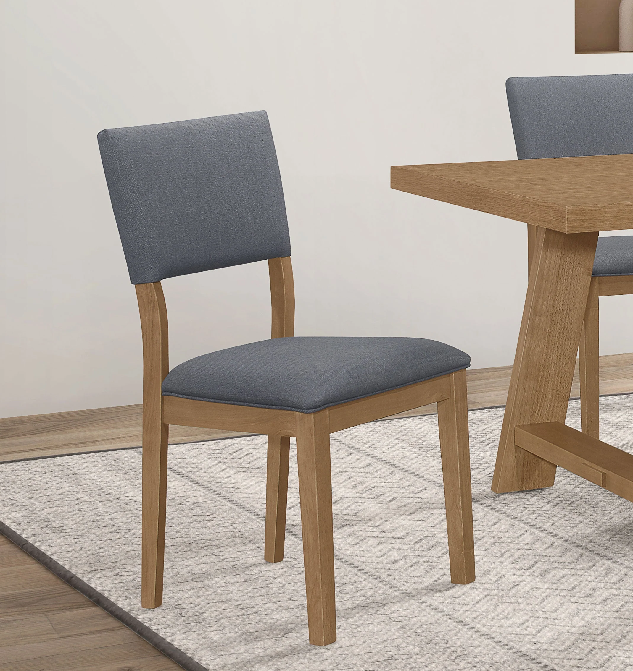 Sharon Fabric Upholstered Dining Side Chair Brown (Set of 2) - Image 3