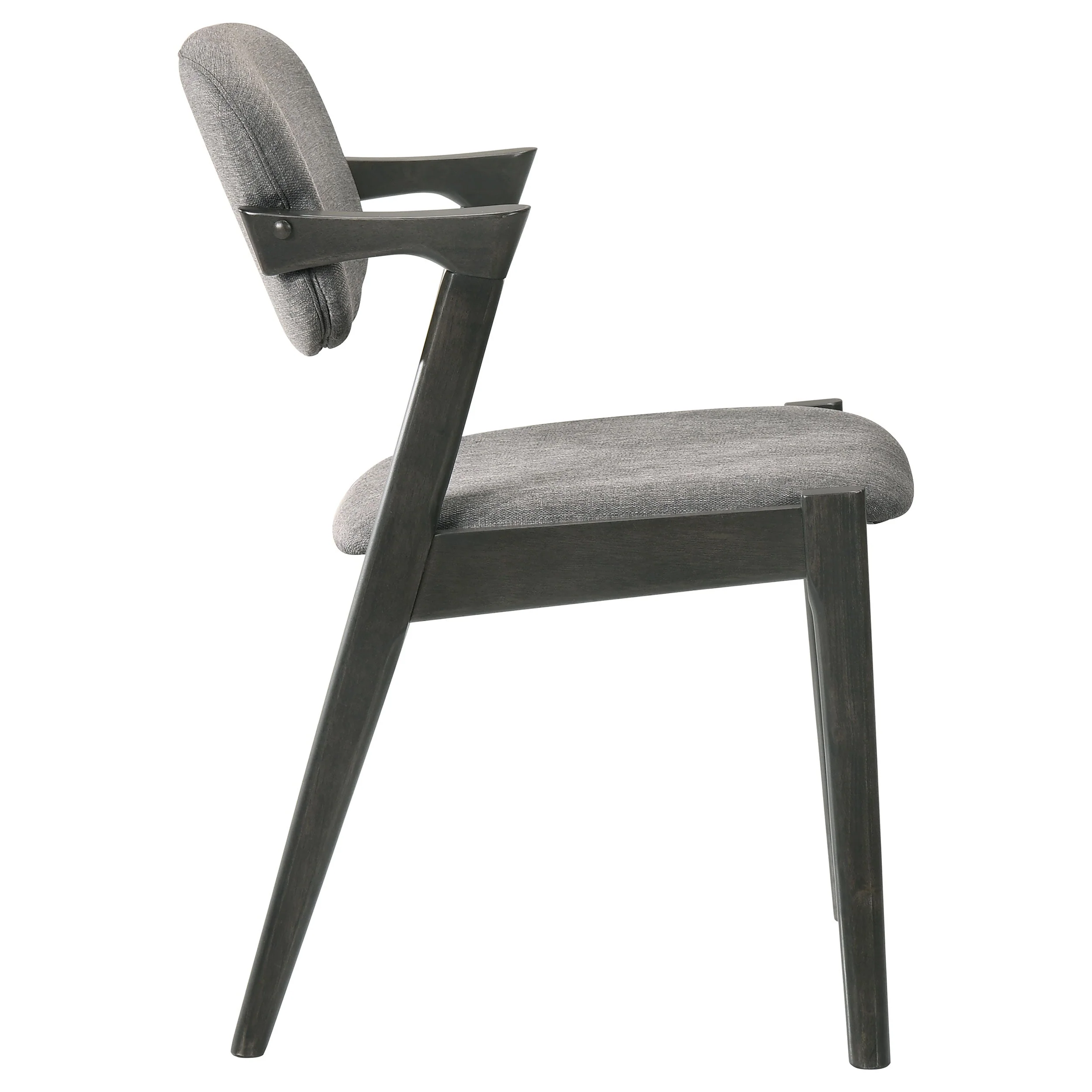 Stevie Padded Wood Dining Arm Chair Black (Set of 2) - Image 10