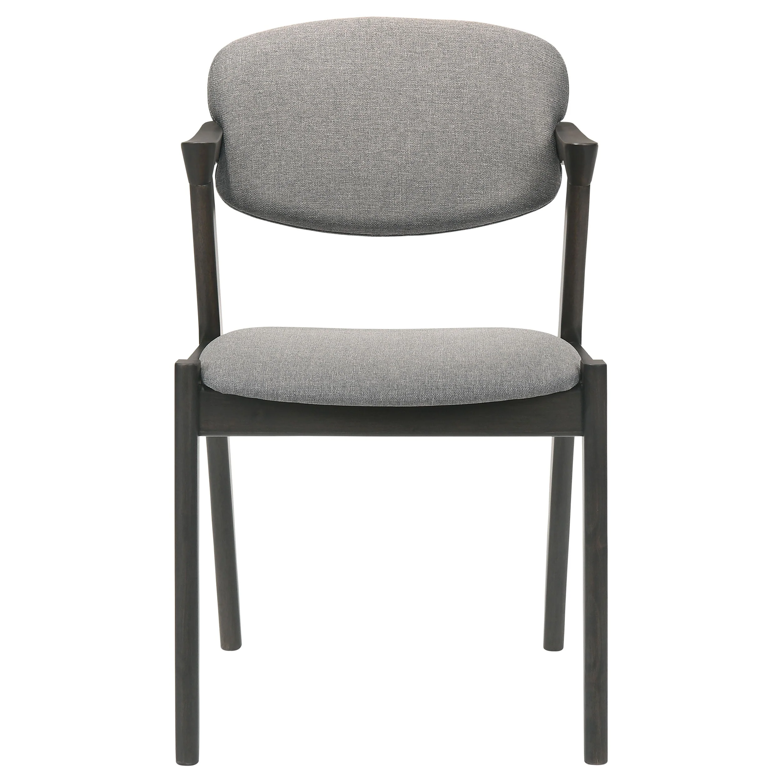 Stevie Padded Wood Dining Arm Chair Black (Set of 2) - Image 5
