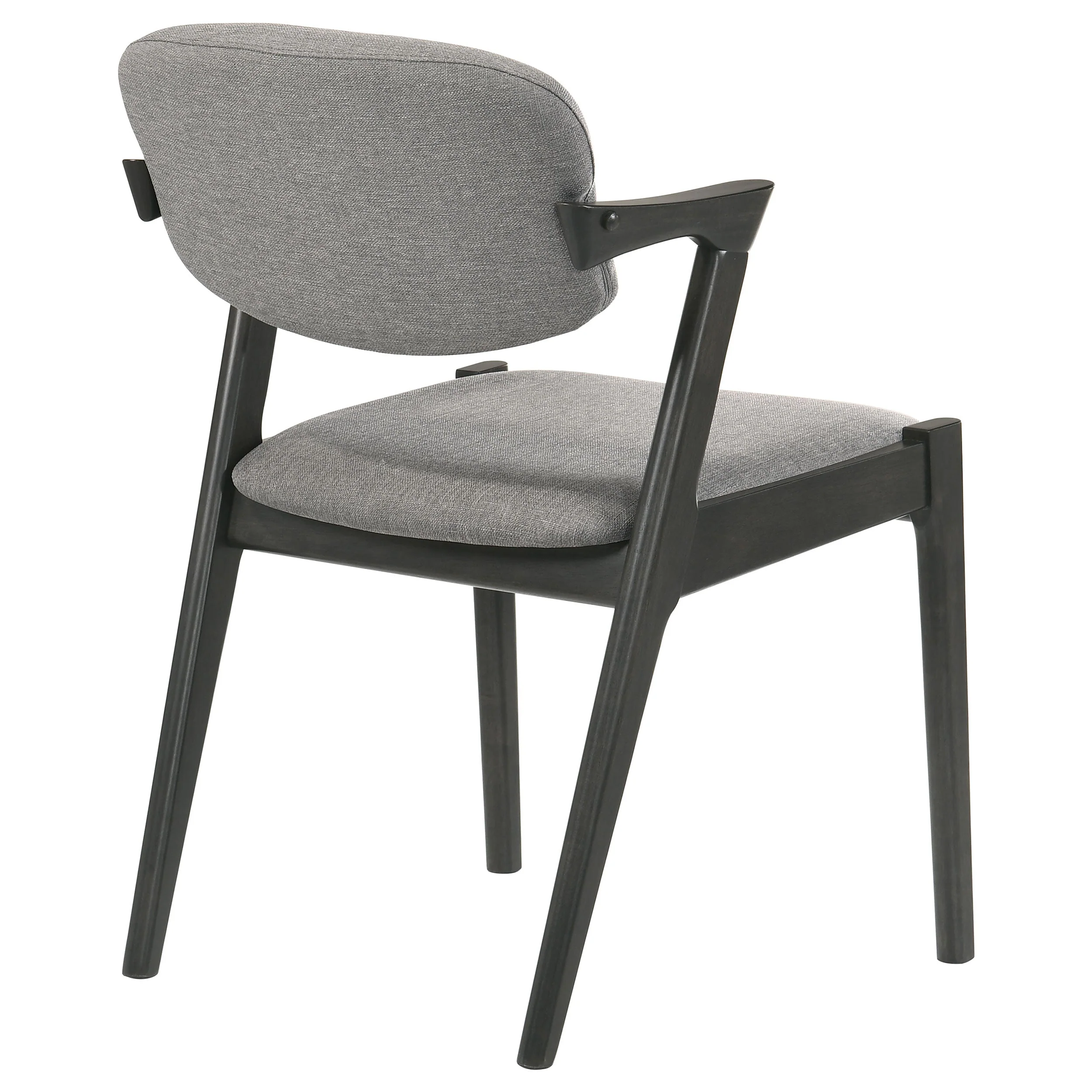 Stevie Padded Wood Dining Arm Chair Black (Set of 2) - Image 9