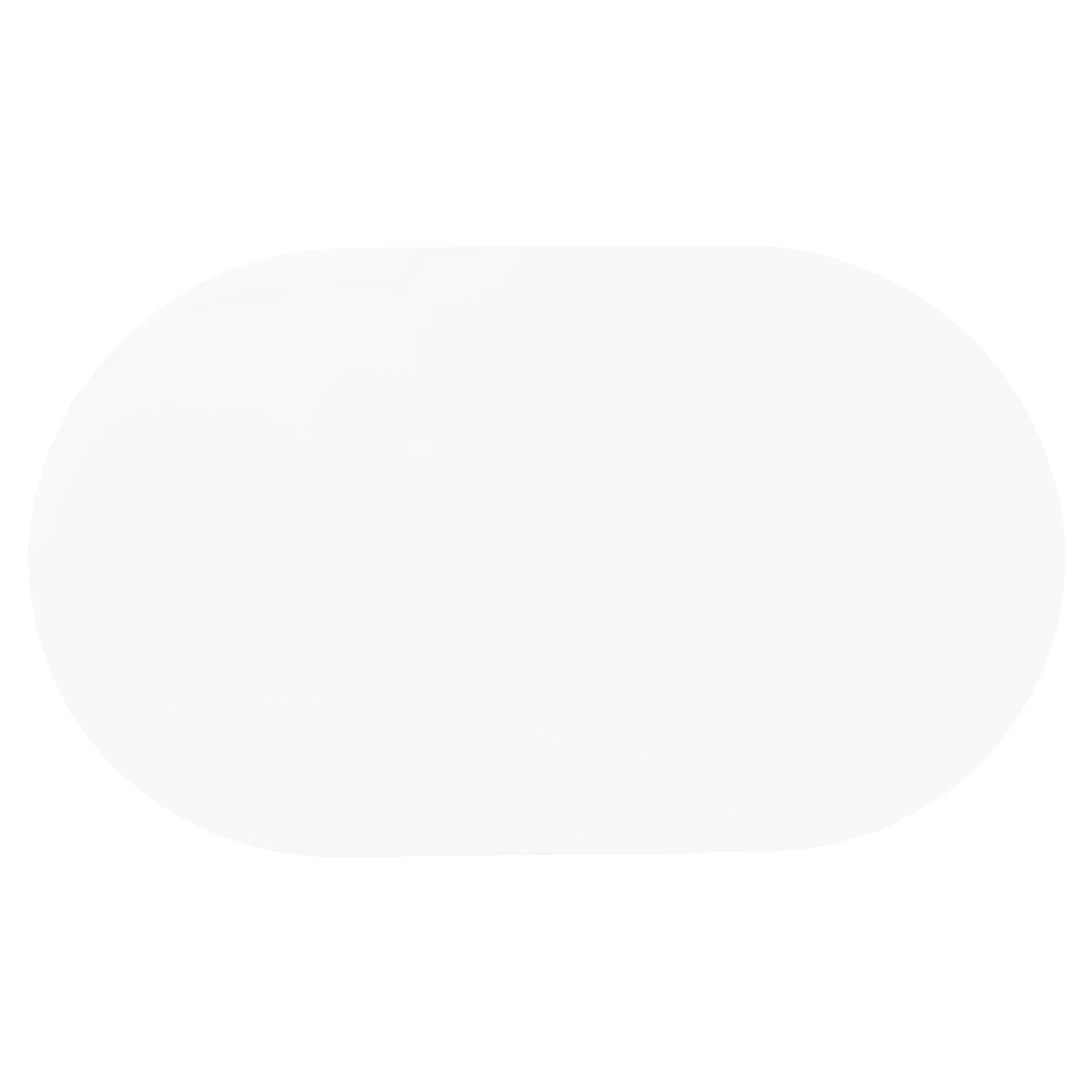 Retro Oval 60-inch Wood Top Dining Table White and Chrome - Image 4