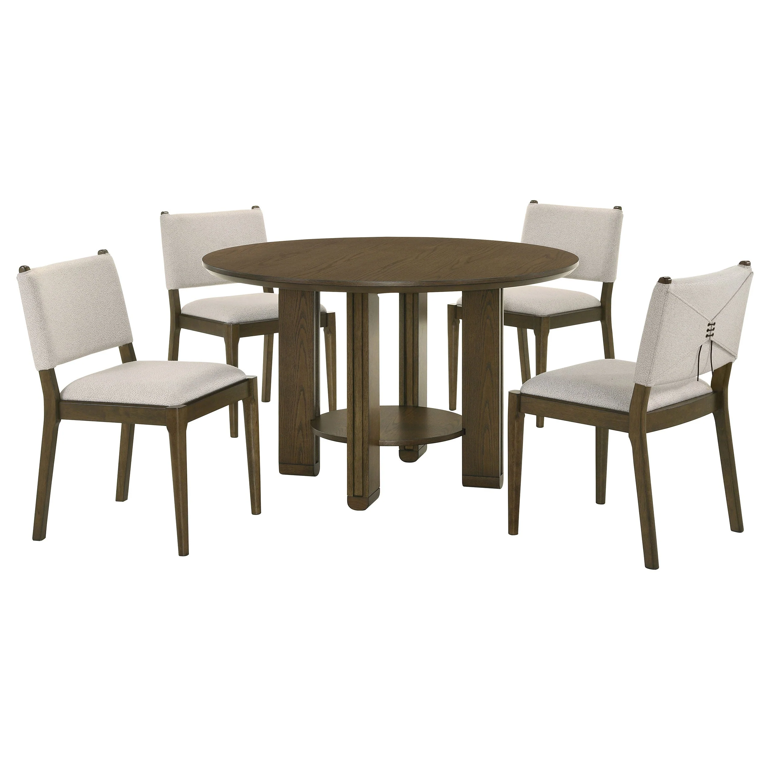 Ottowa Round Wood Dining Room Table Set Brown - Image 5