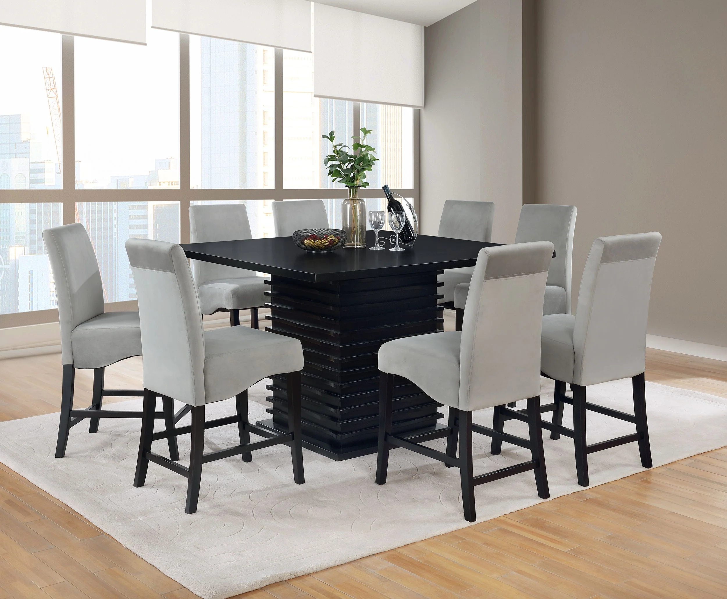 Stanton Square 54-inch Counter Height Dining Table Black - Image 8