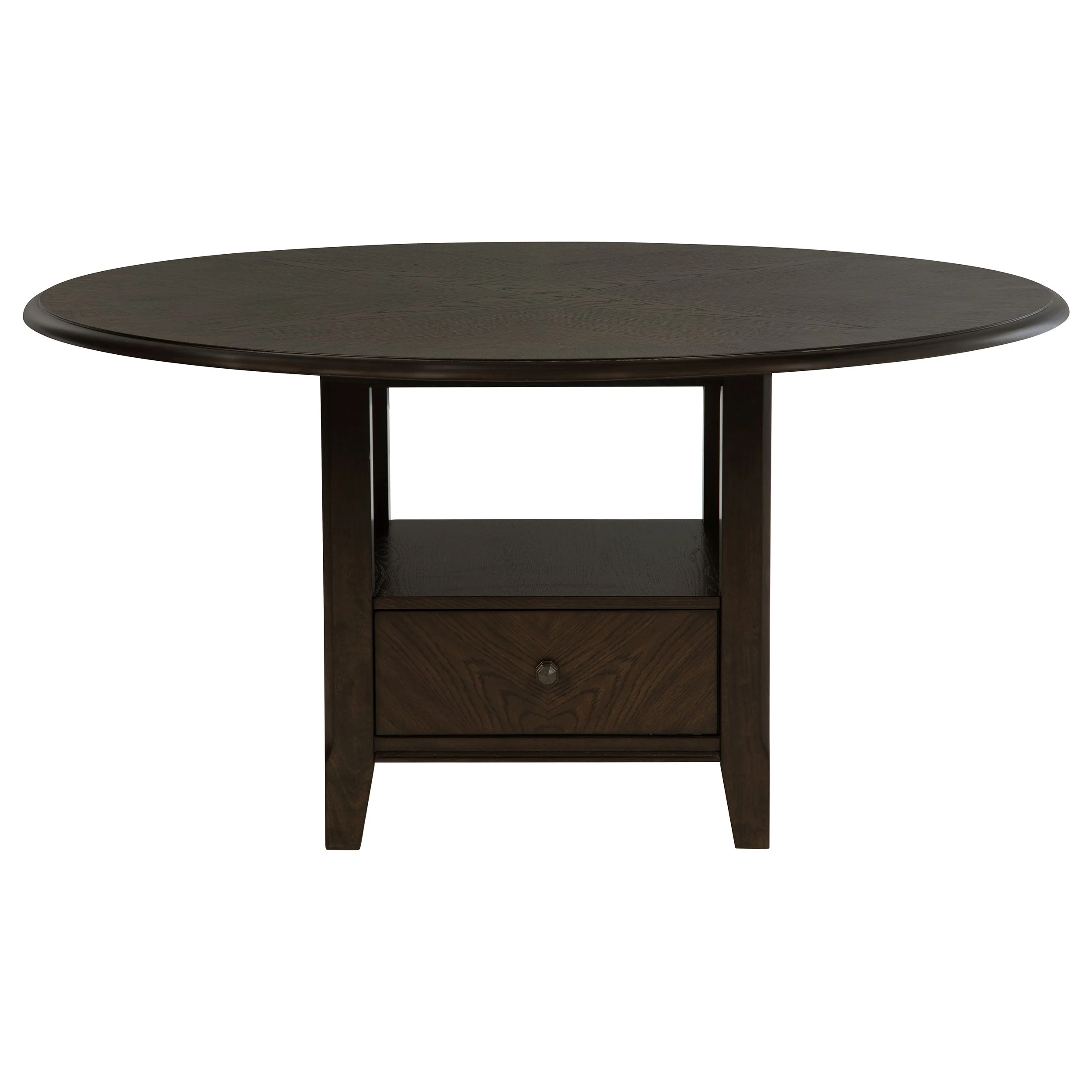 Twyla 5-piece 60-inch Round Wood Dining Table Set Dark Cocoa - Image 4