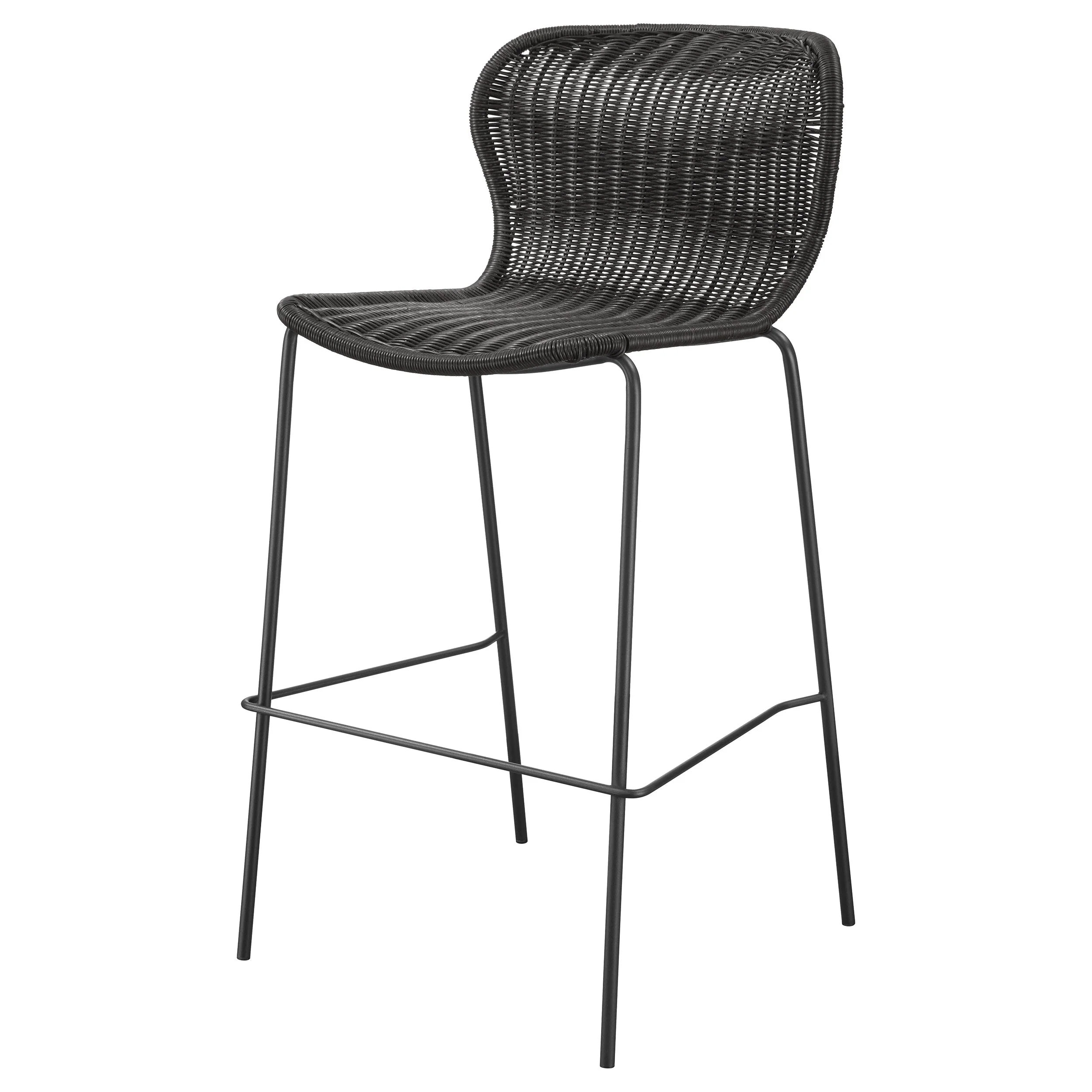 Mckinley Faux Rattan Metal Bar Chair Brown (Set of 2) - Image 6