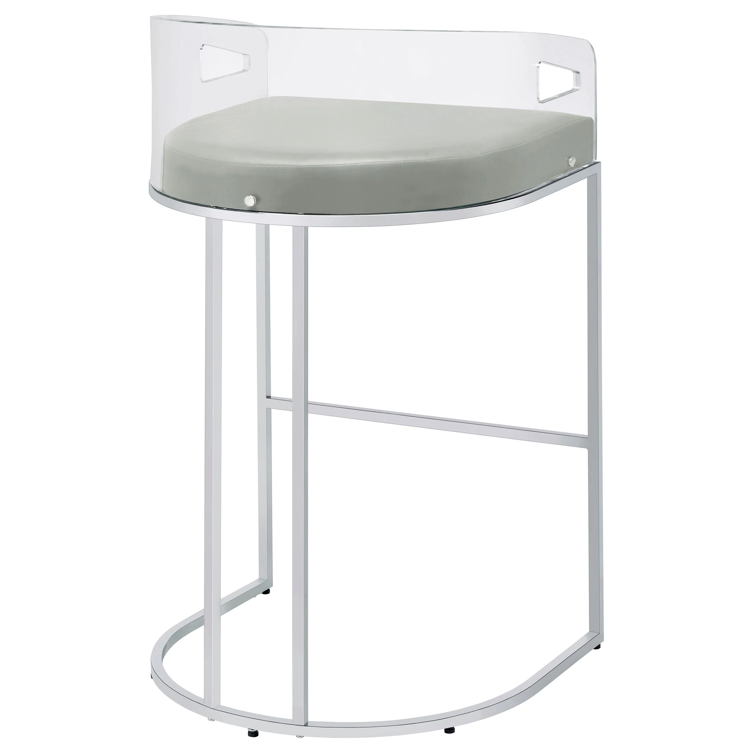 Thermosolis Clear Acrylic Bar Chair Chrome (Set of 2) - Image 10
