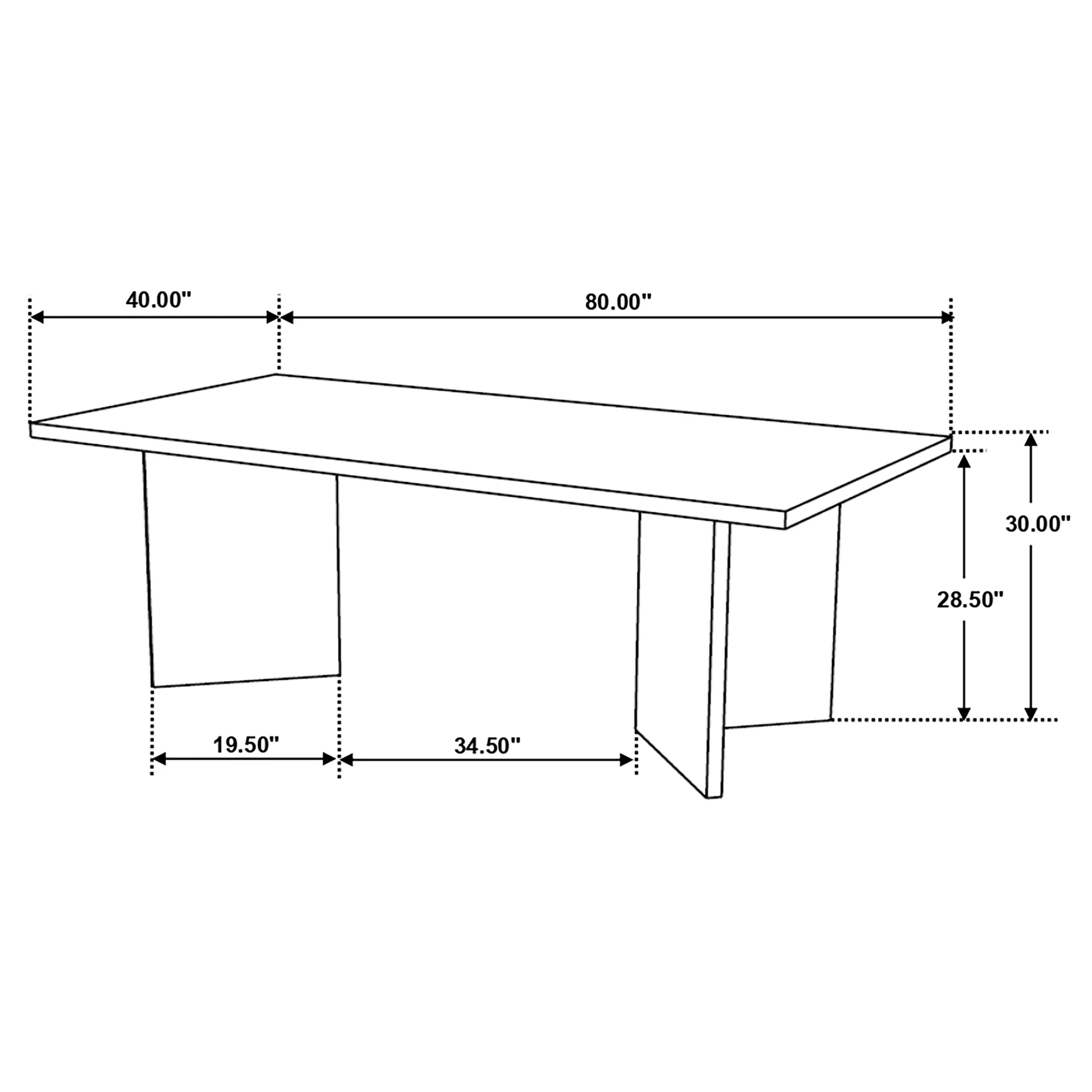Tyler 80-inch Solid Wood Dining Table Mango Brown - Image 9