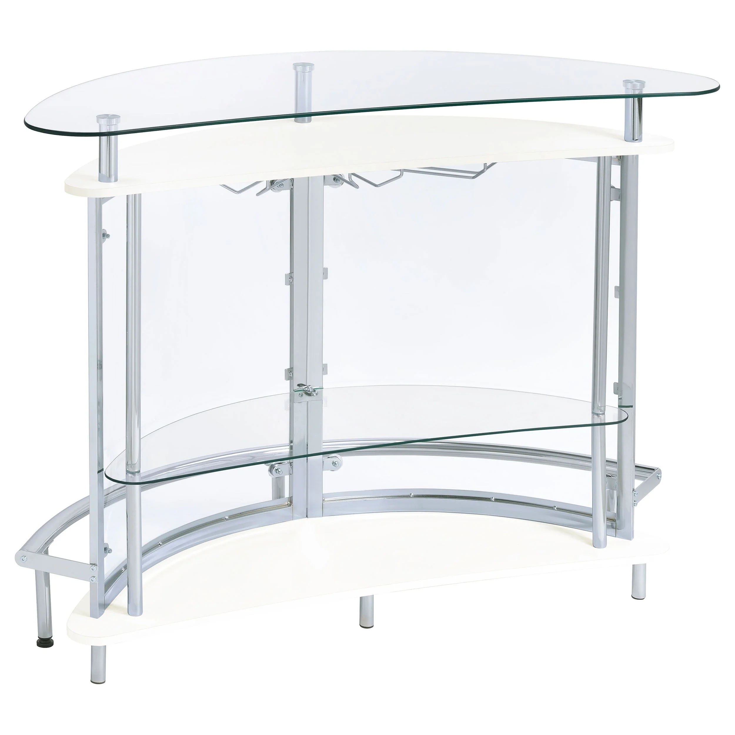 Amarillo Freestanding Glass Top Home Bar Wine Cabinet - Image 15