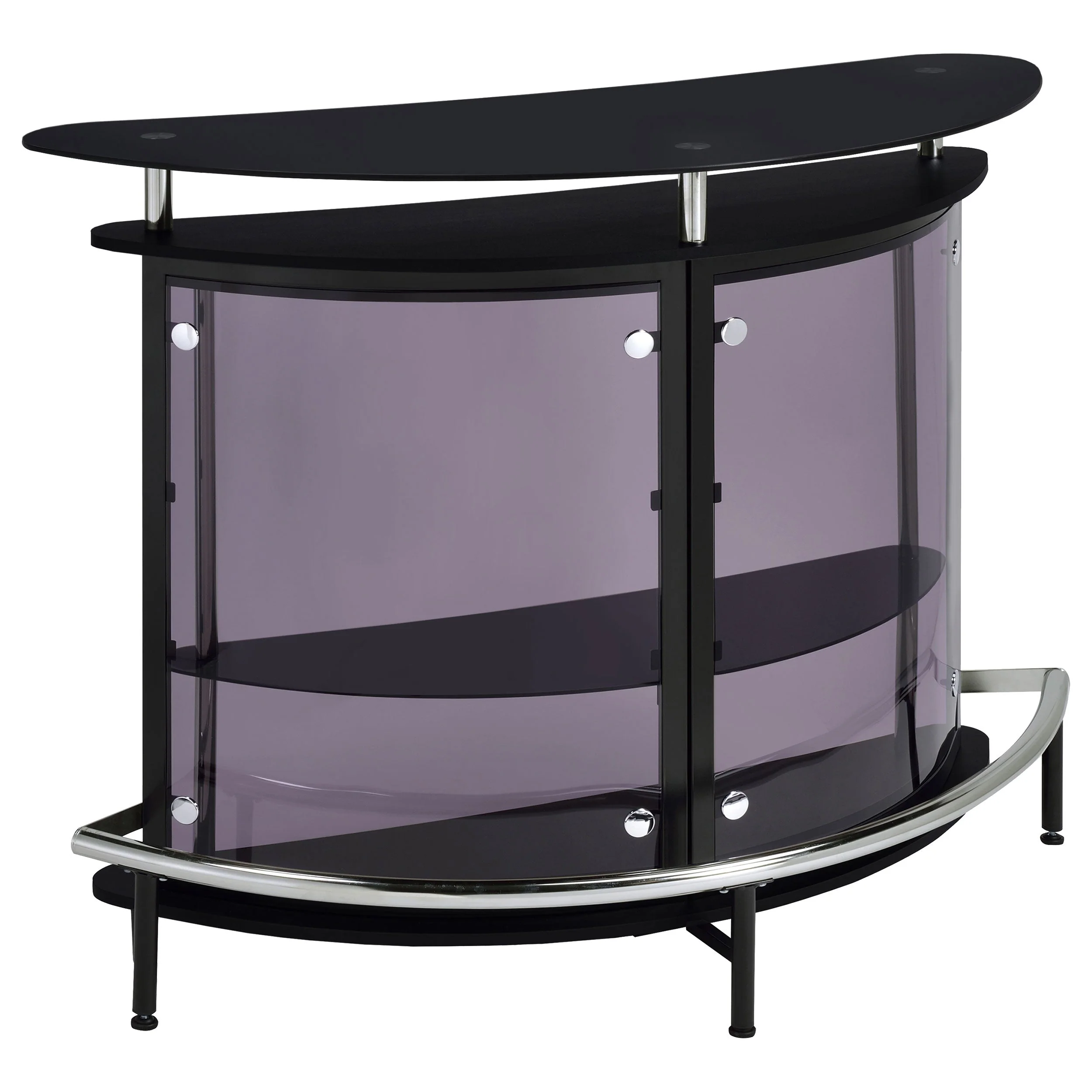 Amarillo Freestanding Glass Top Home Bar Wine Cabinet - Image 4
