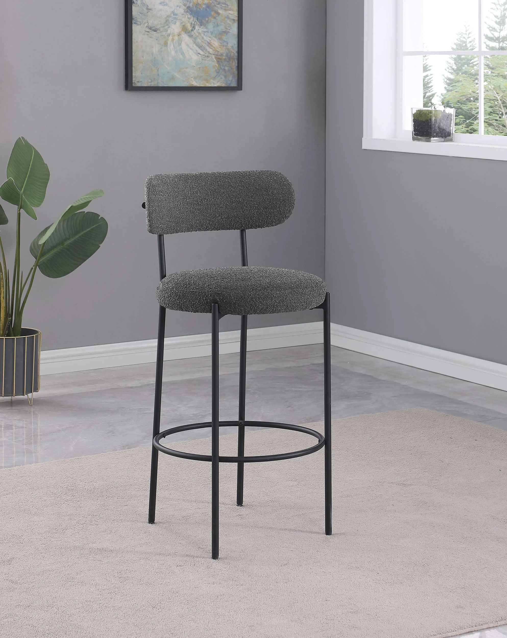 Viola Boucle Upholstered Bar Chair (Set of 2) - Image 6