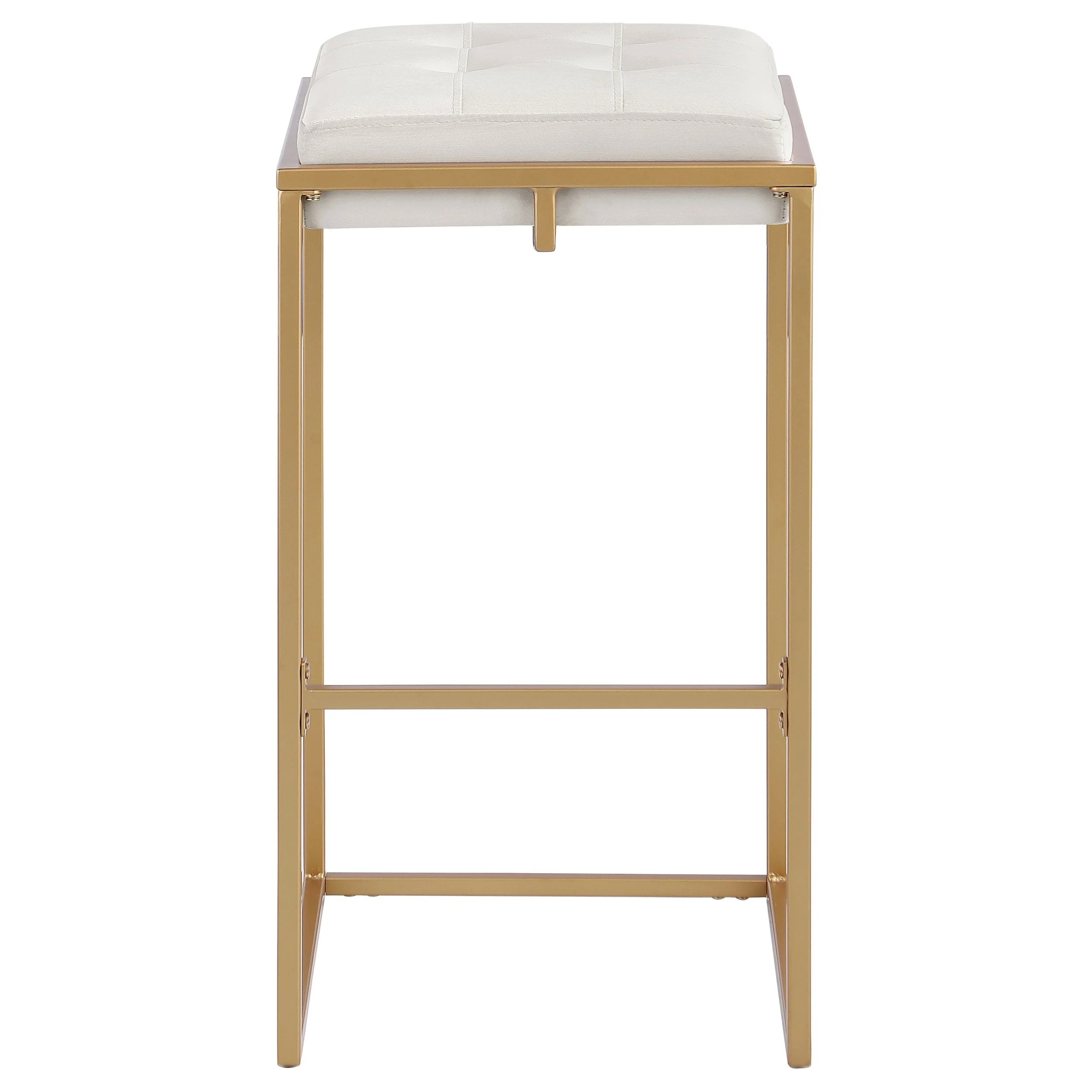 Nadia Upholstered Backless Bar Stool Beige (Set of 2) - Image 5