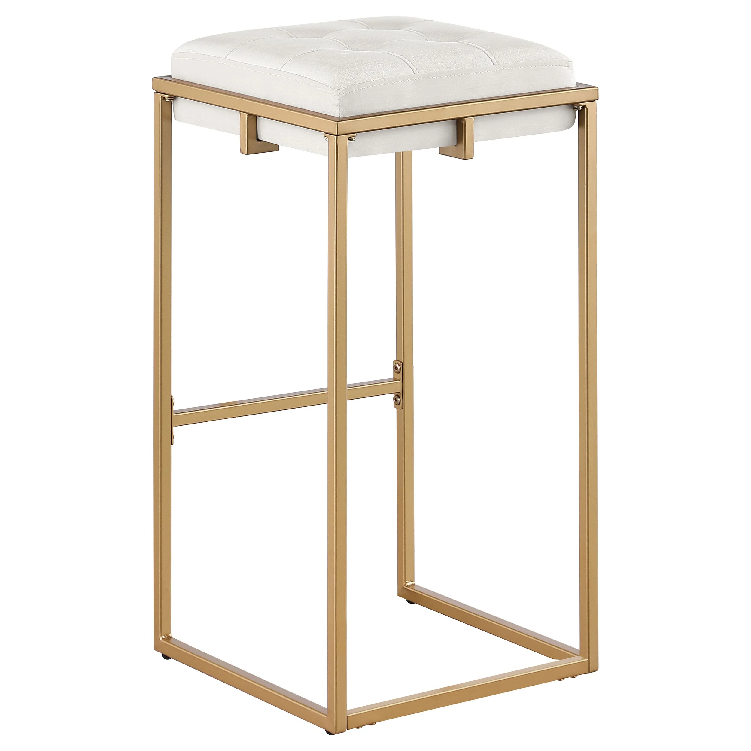 Nadia Upholstered Backless Bar Stool Beige (Set of 2) - Image 7