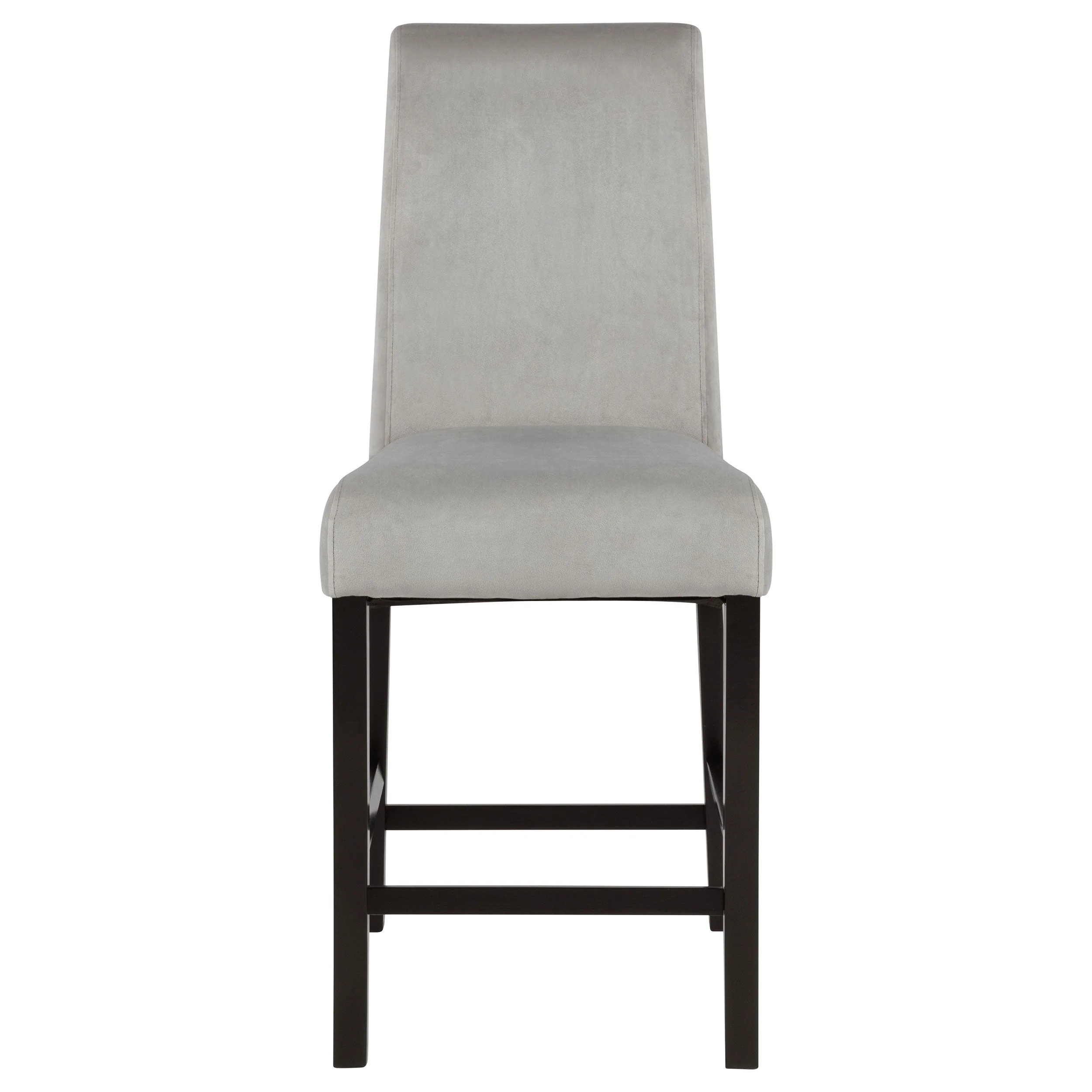 Stanton Velvet Upholstered Counter Chair Grey (Set of 2) - Image 5