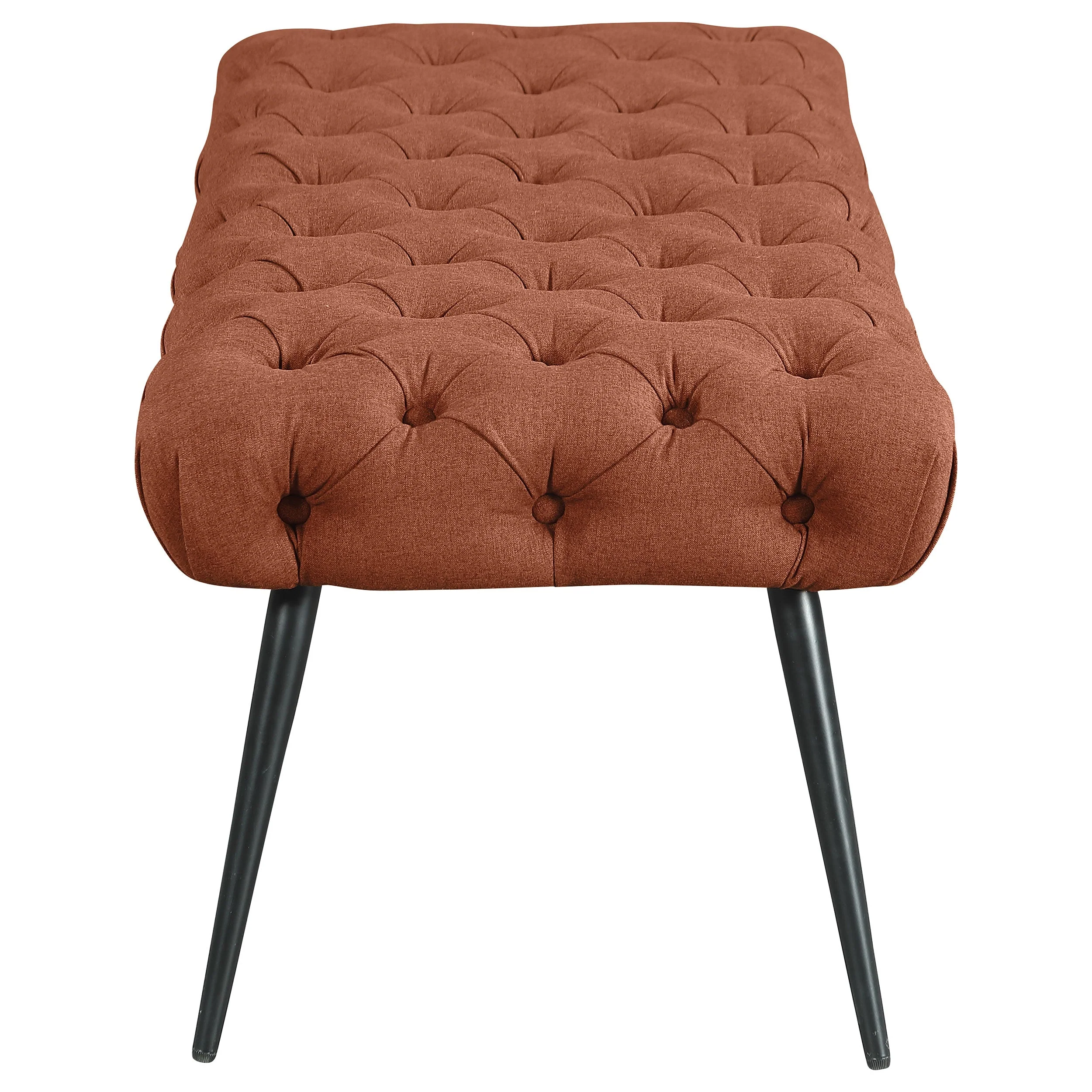 Ella Upholstered Tufted Bench Stainless Steel Legs - Image 19