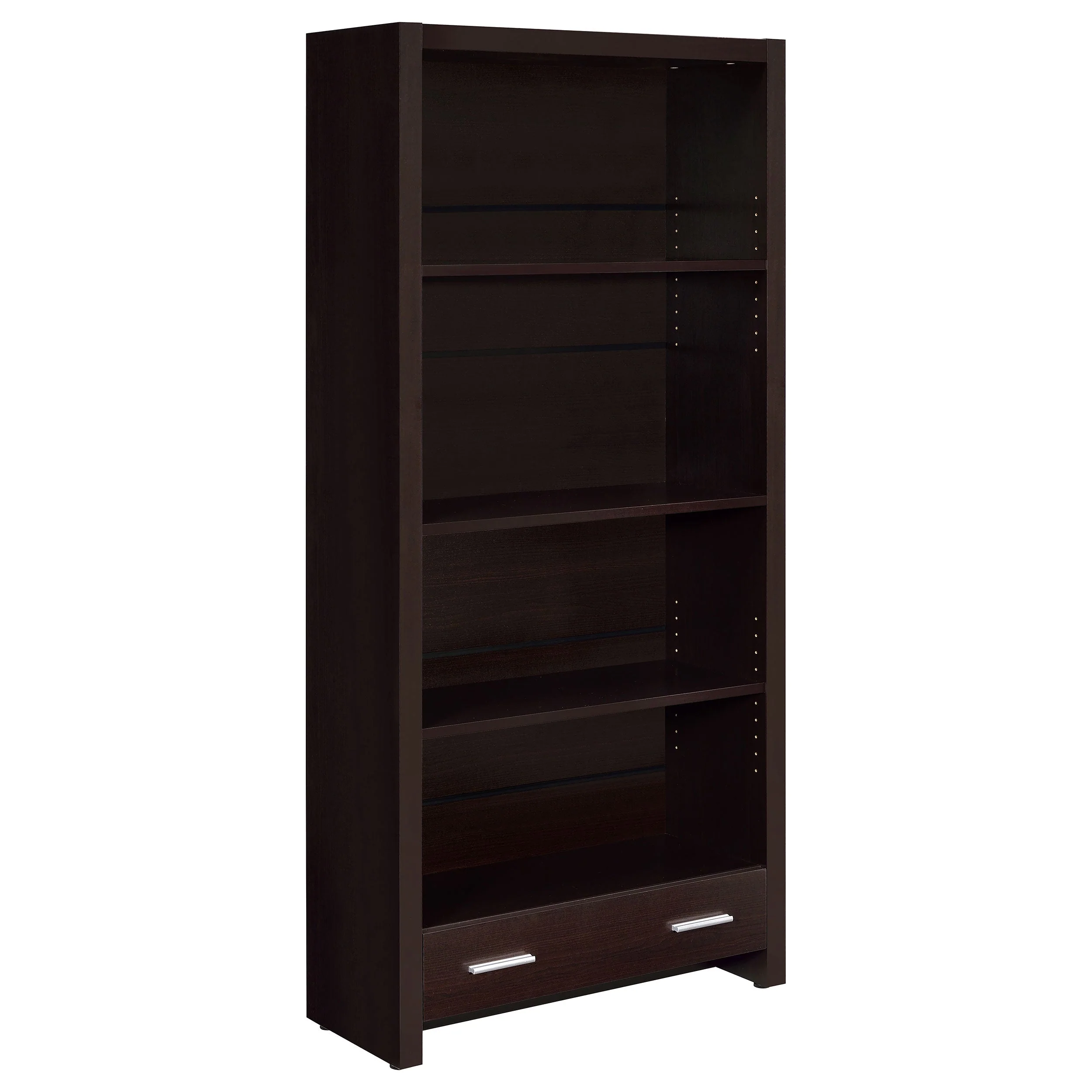 Skylar 71-inch 5-shelf Bookcase with Drawer Cappuccino - Image 2