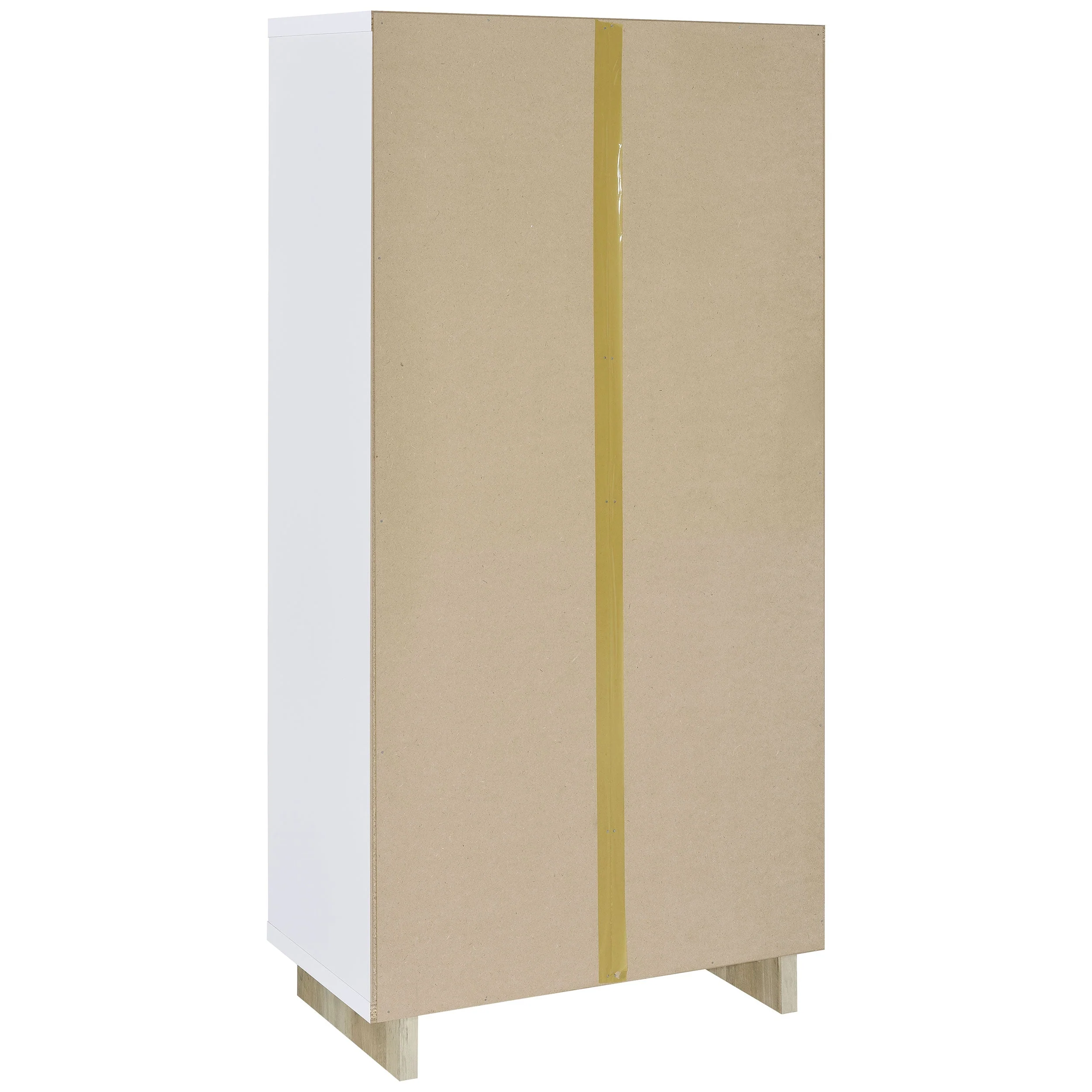 Dalton 65-inch 6-shelf Bookcase White and Distressed Pine - Image 6