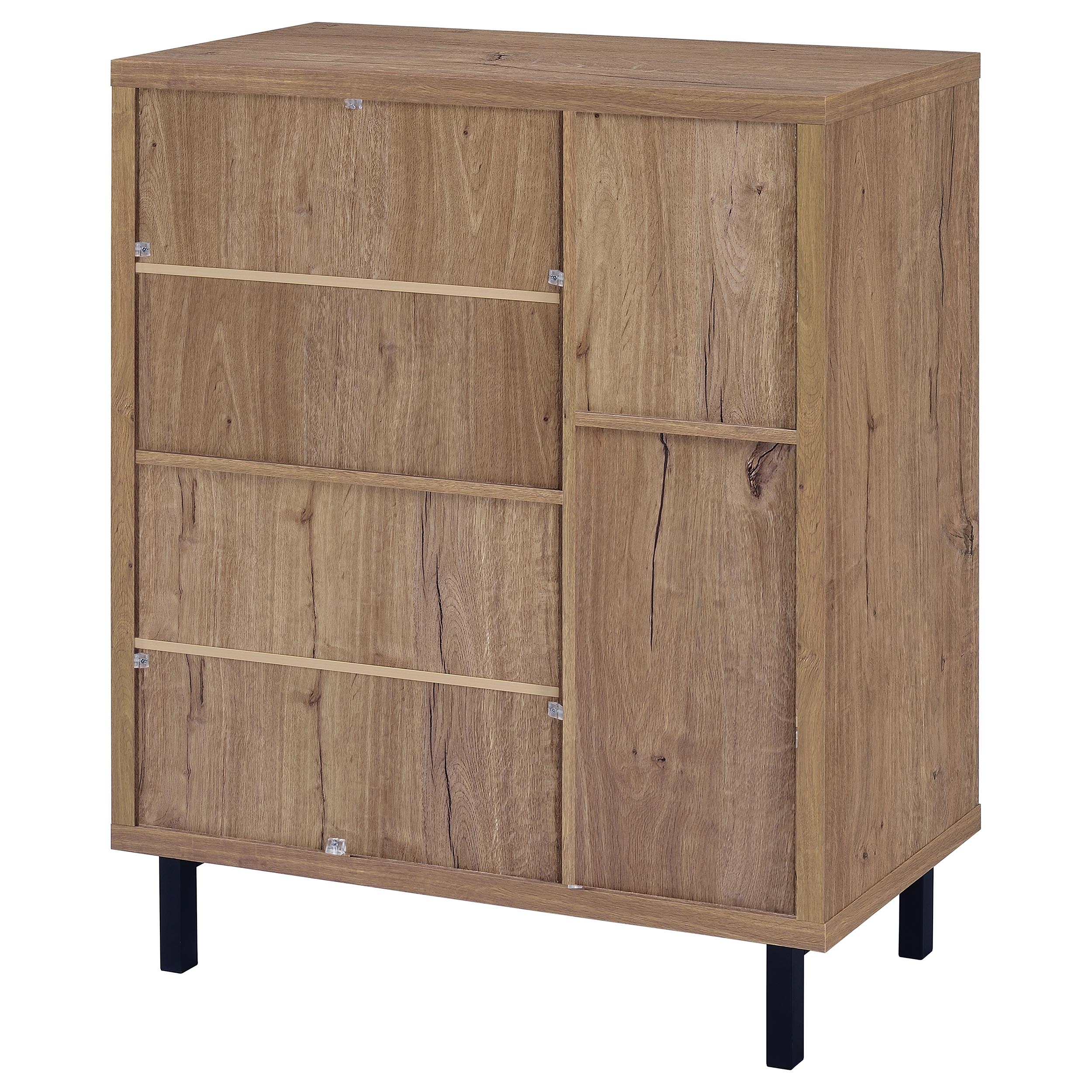 Teller 2-door Shoe Storage Cabinet Natural Oak - Image 9