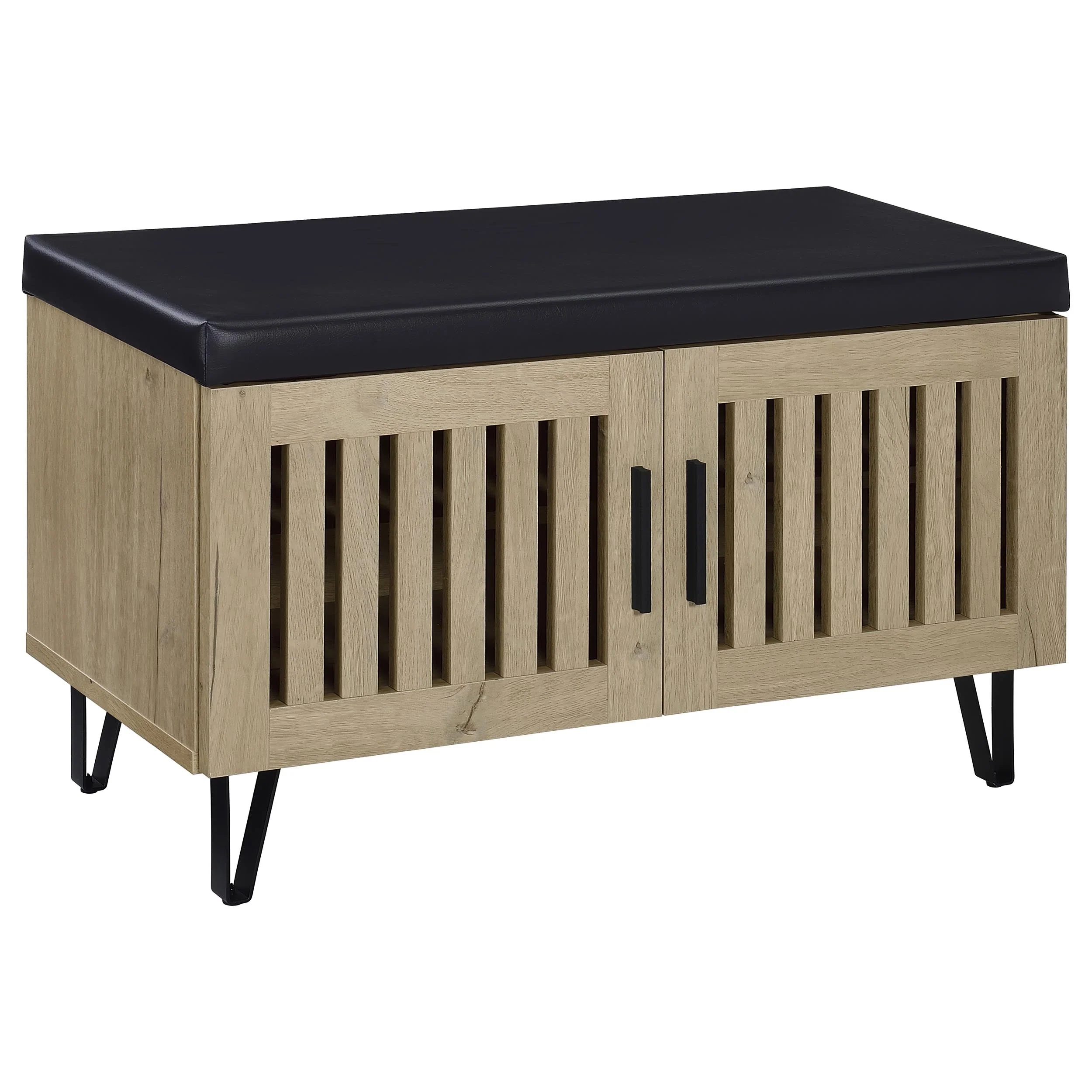 Brixton 2-door Padded Entryway Shoe Storage Bench - Image 6