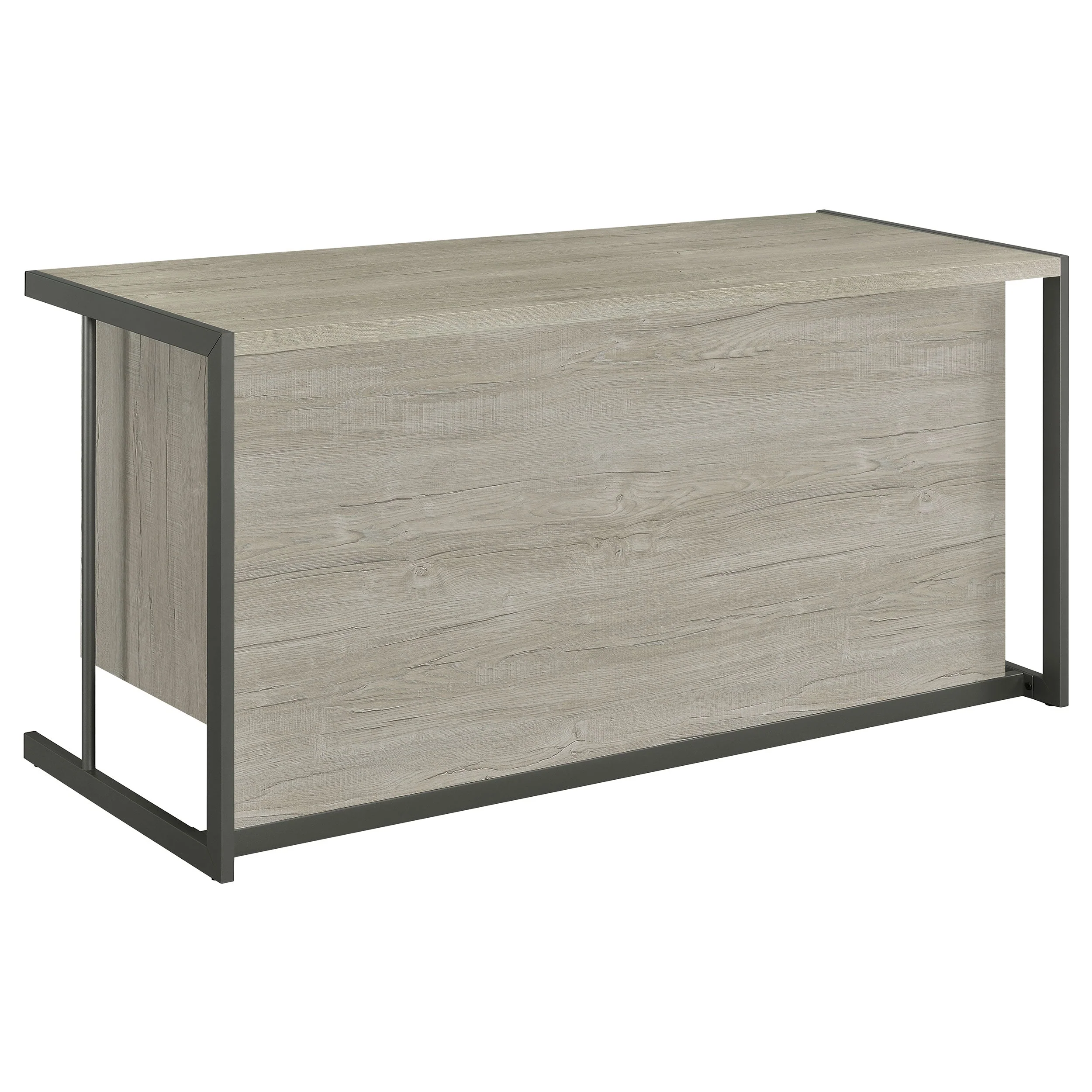 Loomis 60-inch 4-drawer Computer Desk Whitewashed Grey - Image 7