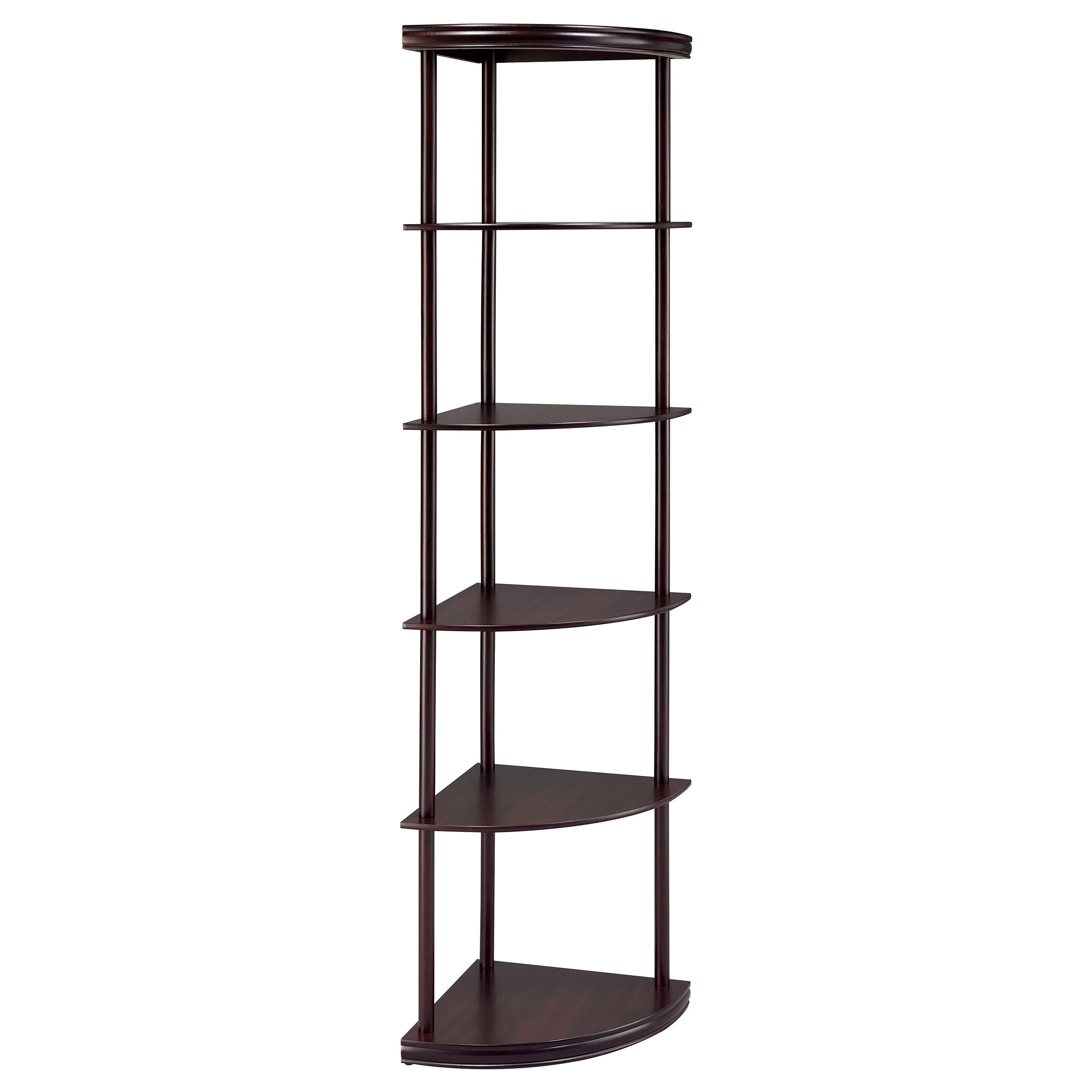 Bonwick 72-inch 5-shelf Corner Bookshelf Cappuccino - Image 2
