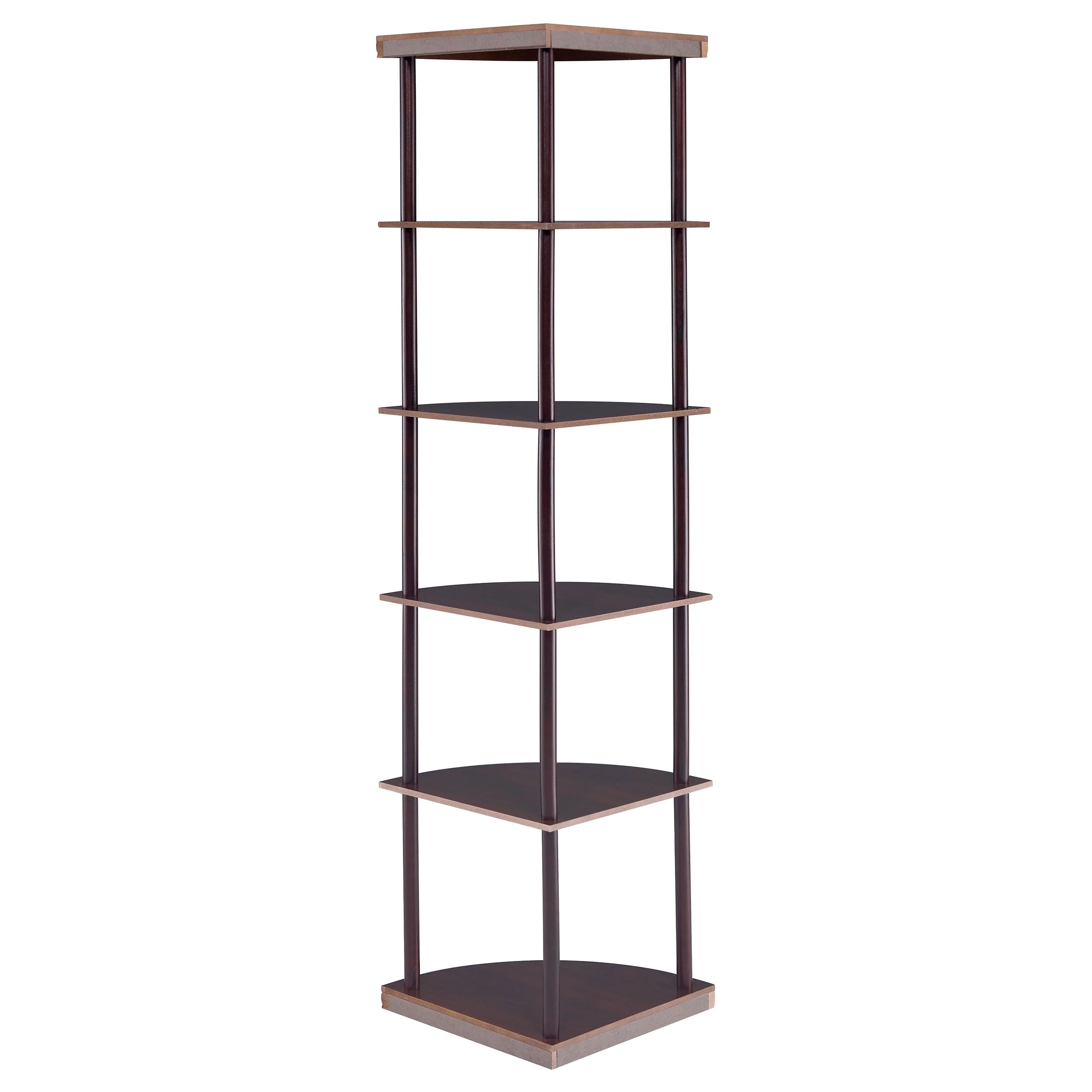Bonwick 72-inch 5-shelf Corner Bookshelf Cappuccino - Image 8