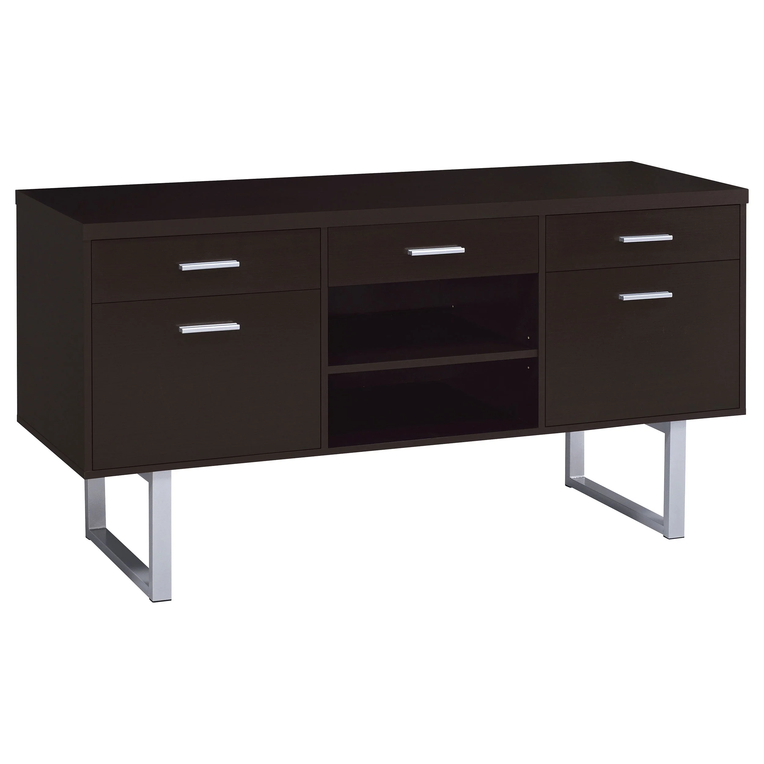 Lawtey 5-drawer Home Office Storage Credenza Cappuccino - Image 2
