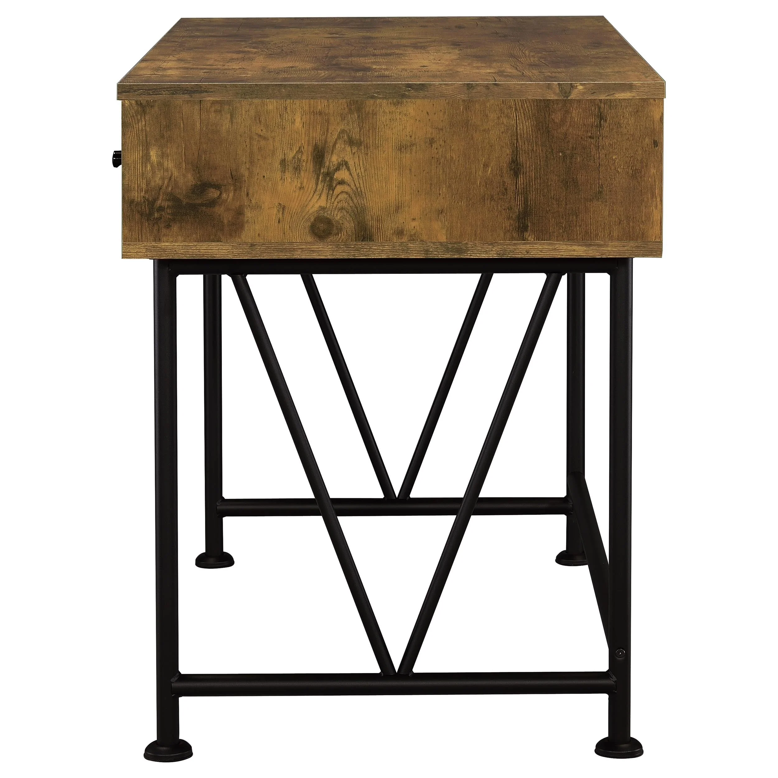 Analiese 2-piece Computer Desk Bookcase Set Rustic Nutmeg - Image 6