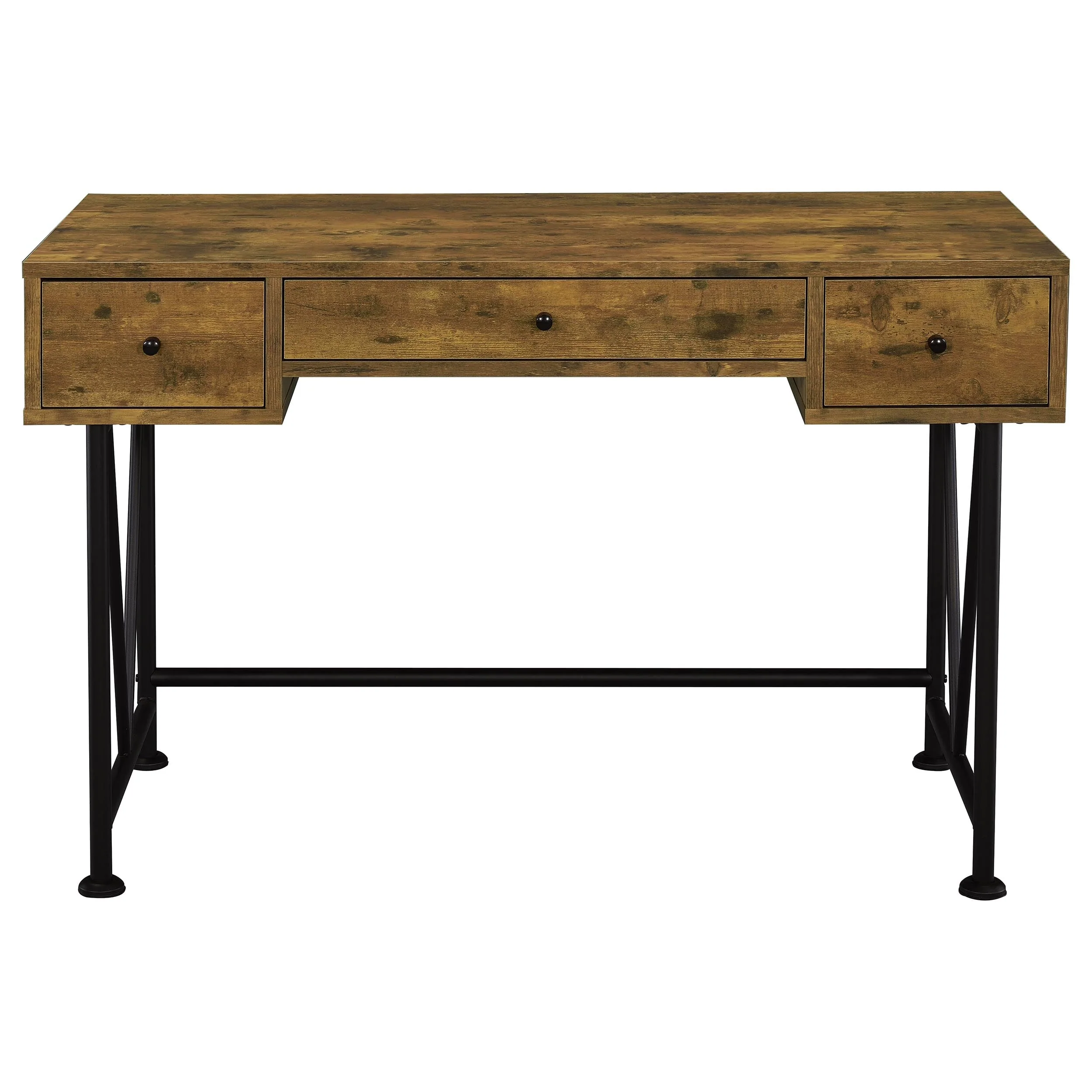 Analiese 2-piece Computer Desk Bookcase Set Rustic Nutmeg - Image 8
