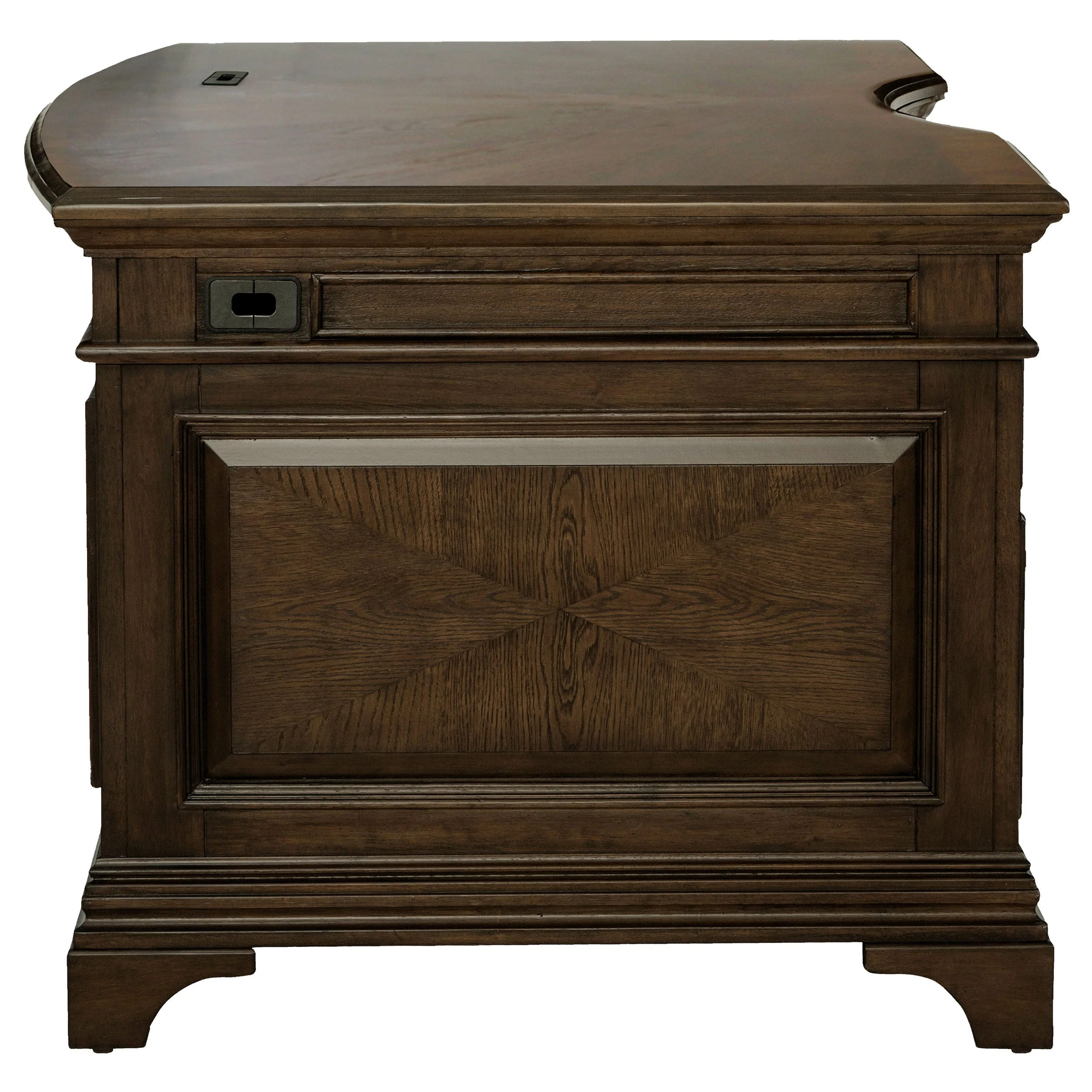 Hartshill 72-inch 7-drawer Executive Desk Burnished Oak - Image 9