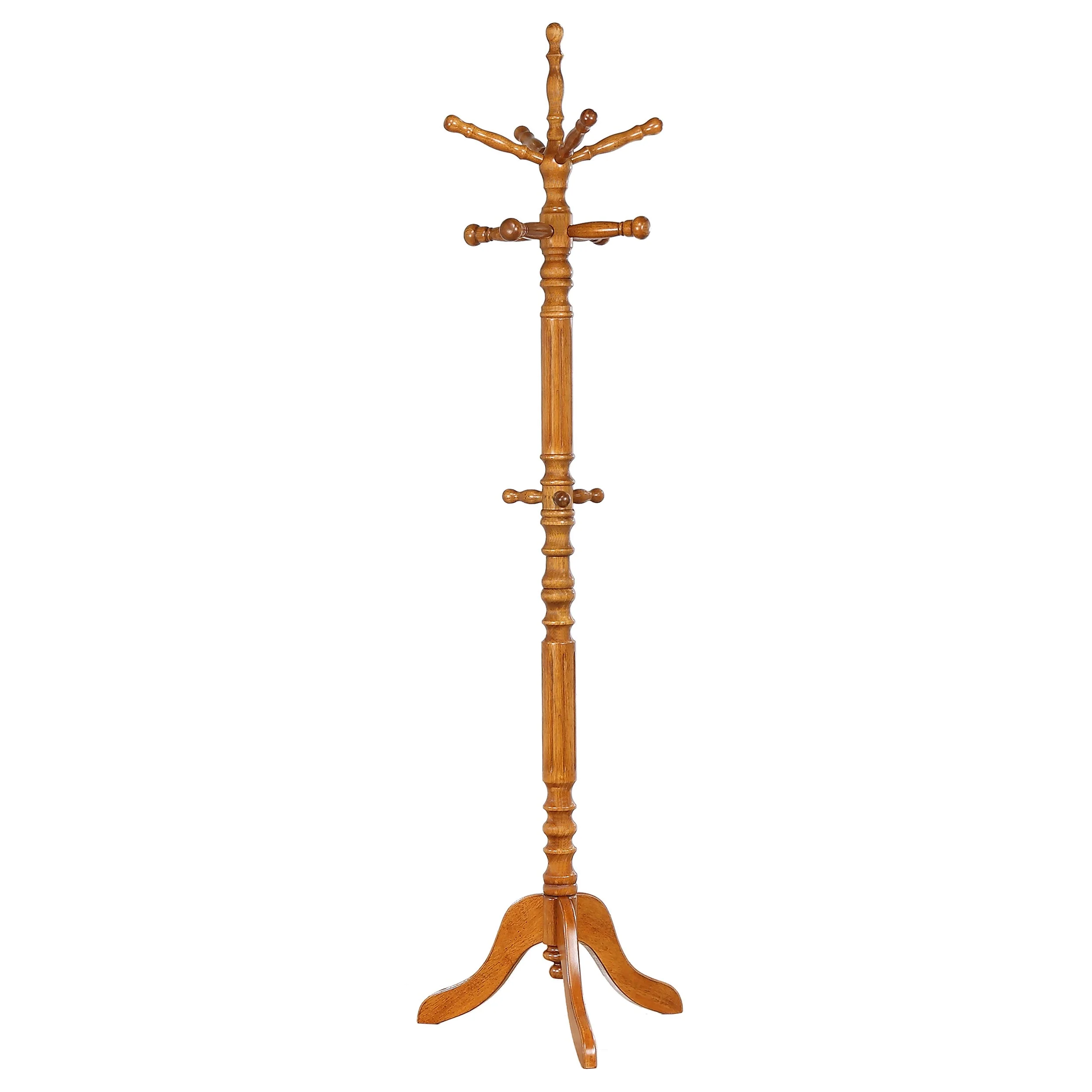 Achelle 11 Hook Freestanding Coat Rack Hat Hanger Tobacco - Image 4