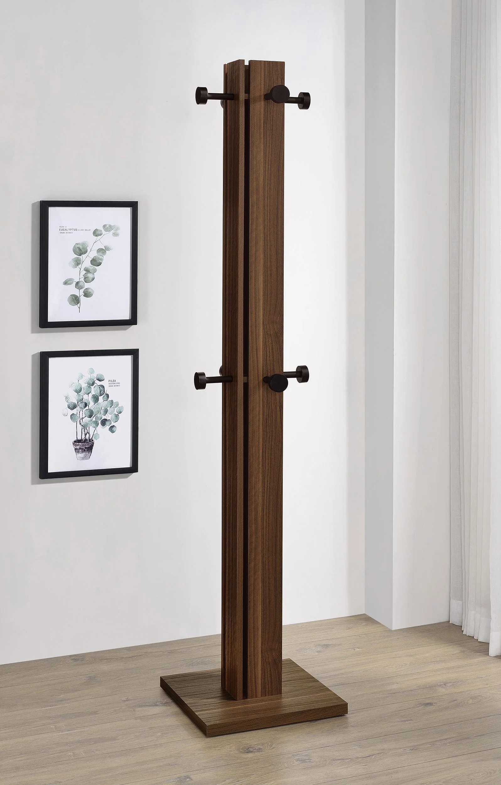 Rikkie Engineered Wood Coat Rack Walnut - Image 3