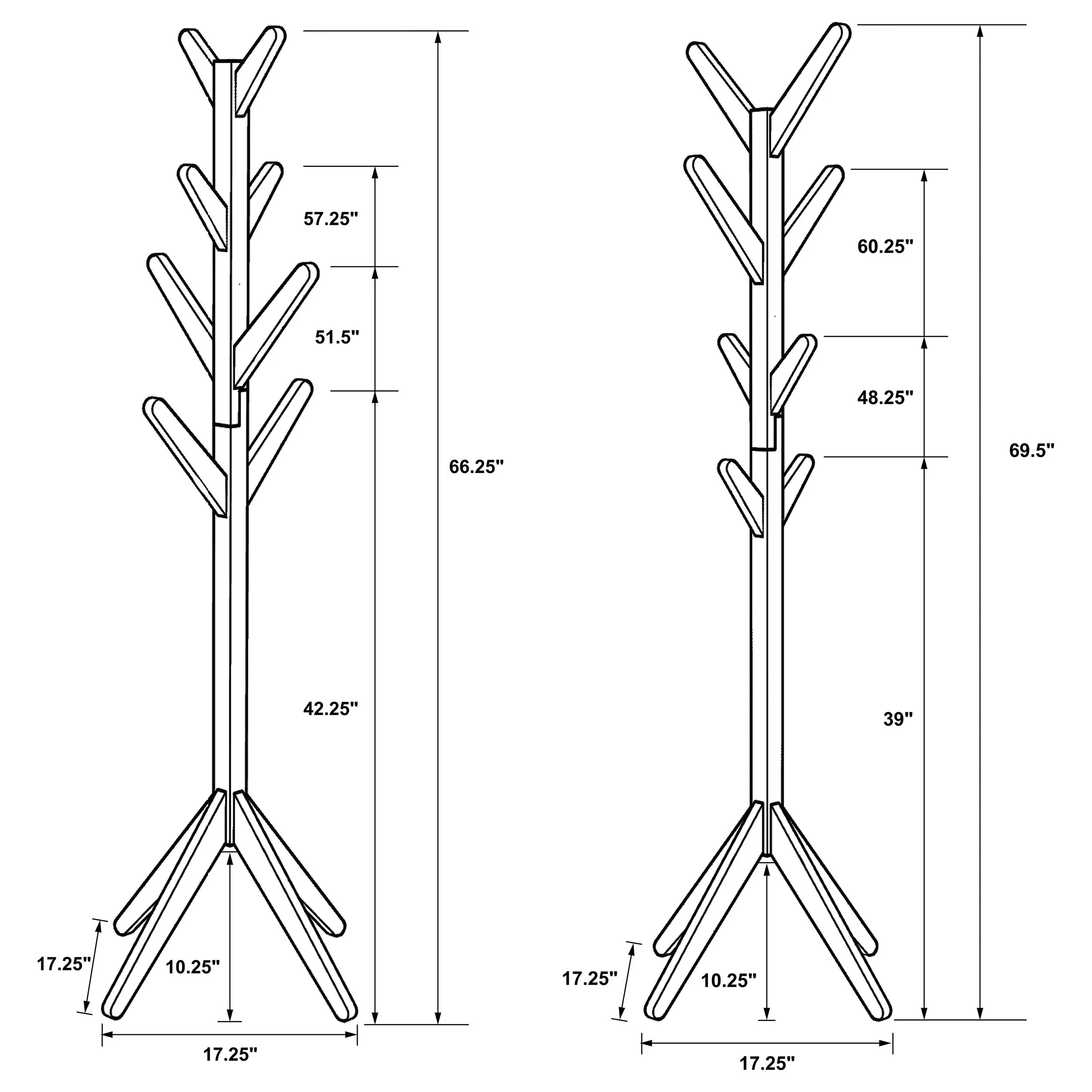 Margaret Solid Wood Coat Rack Clothing Hanger - Image 15
