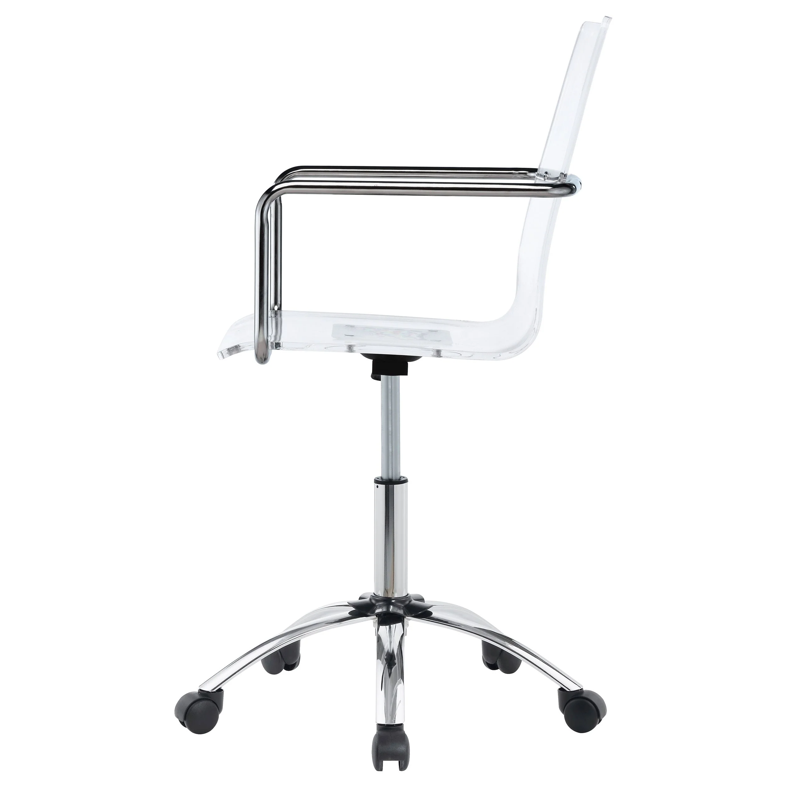 Amaturo Acrylic Adjustable Home Office Desk Chair Clear - Image 6