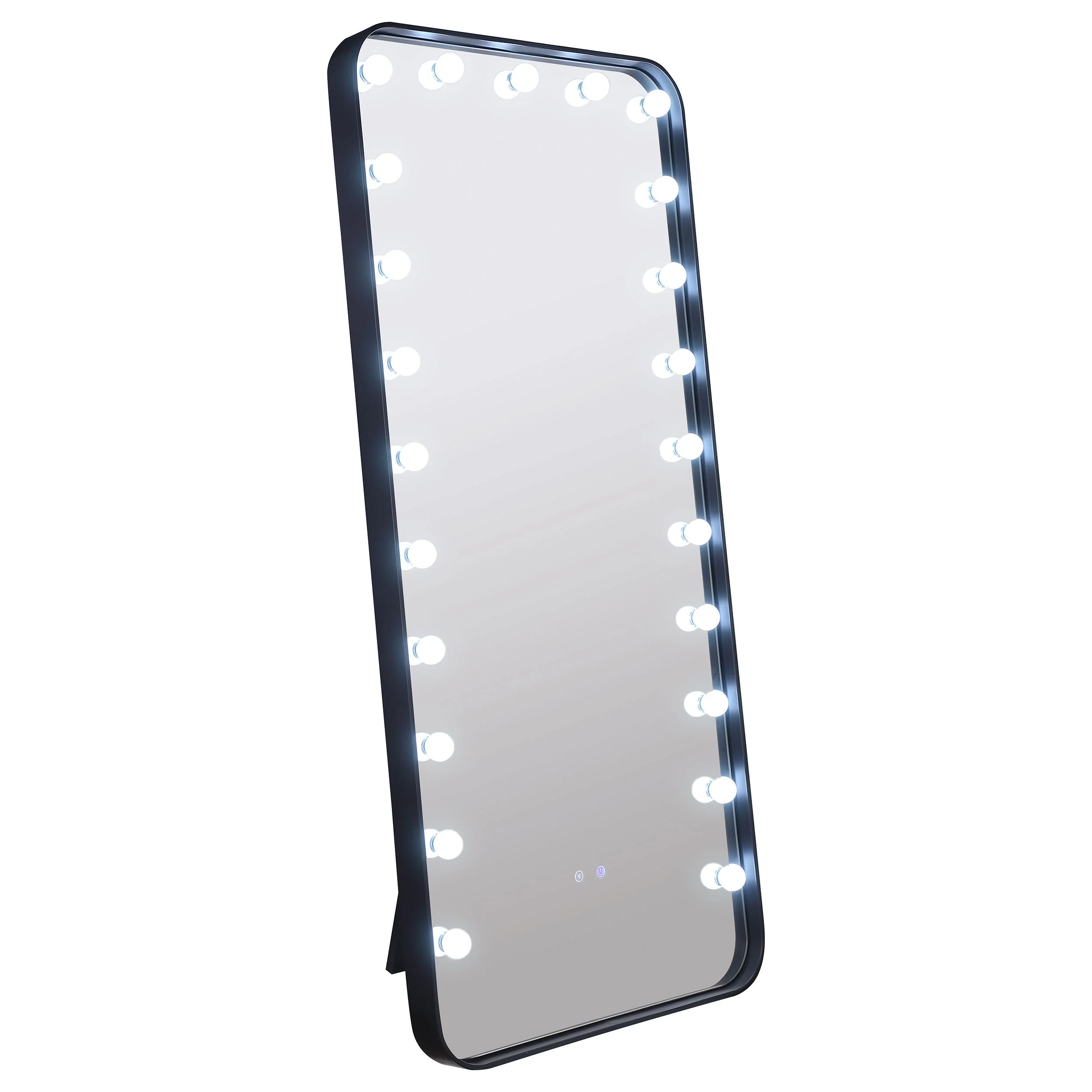 Canton 32 x 71 Inch LED Standing Mirror with Speakers Black - Image 7