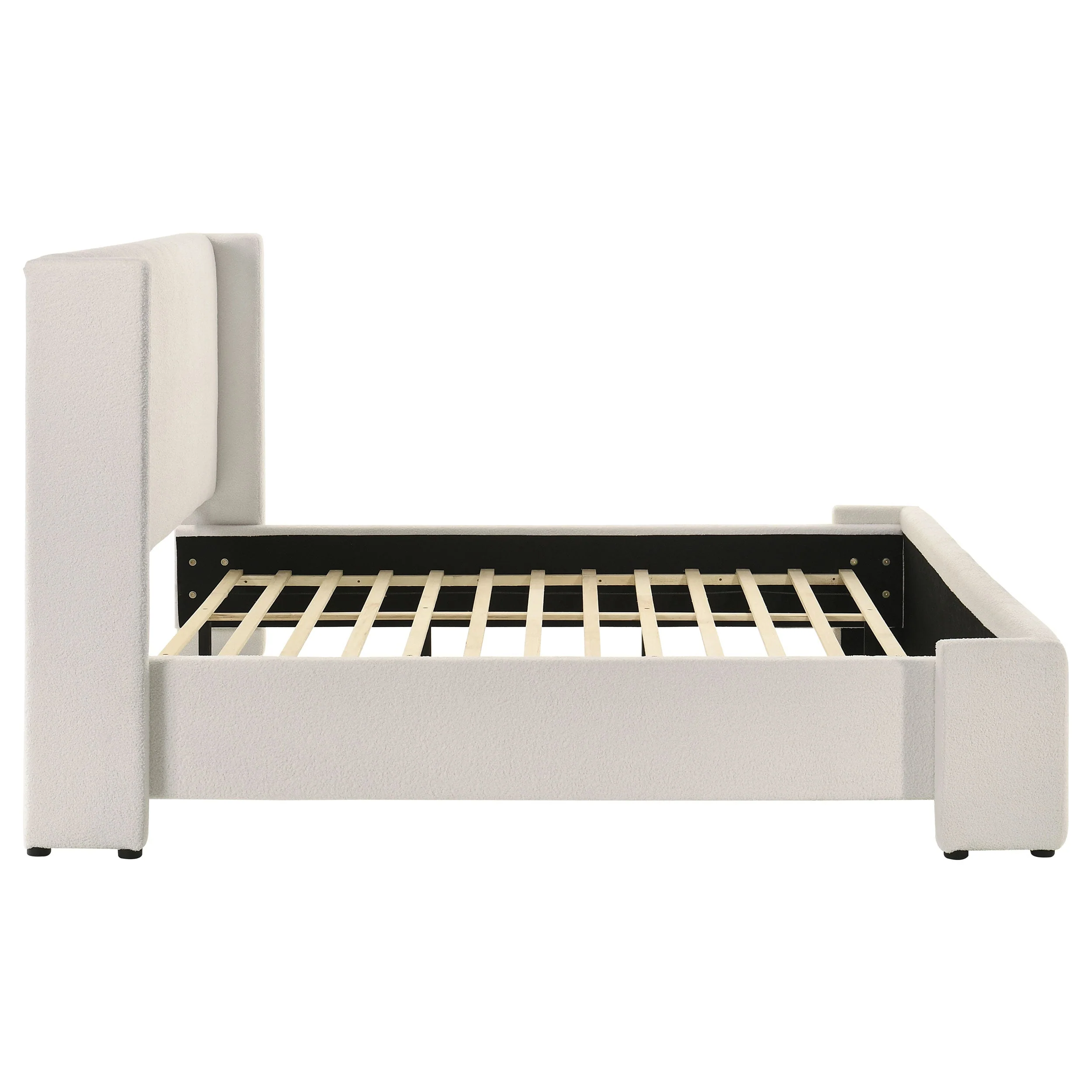 Alamosa Boucle Upholstered Wingback Bed - Image 14