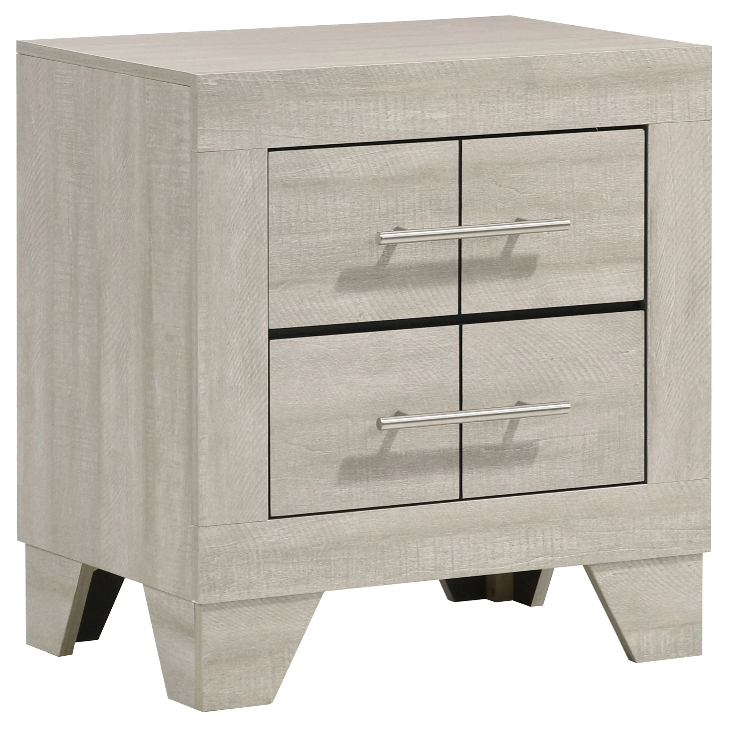 Trenton 2-drawer Nightstand Bedside Table Rustic Cream - Image 2