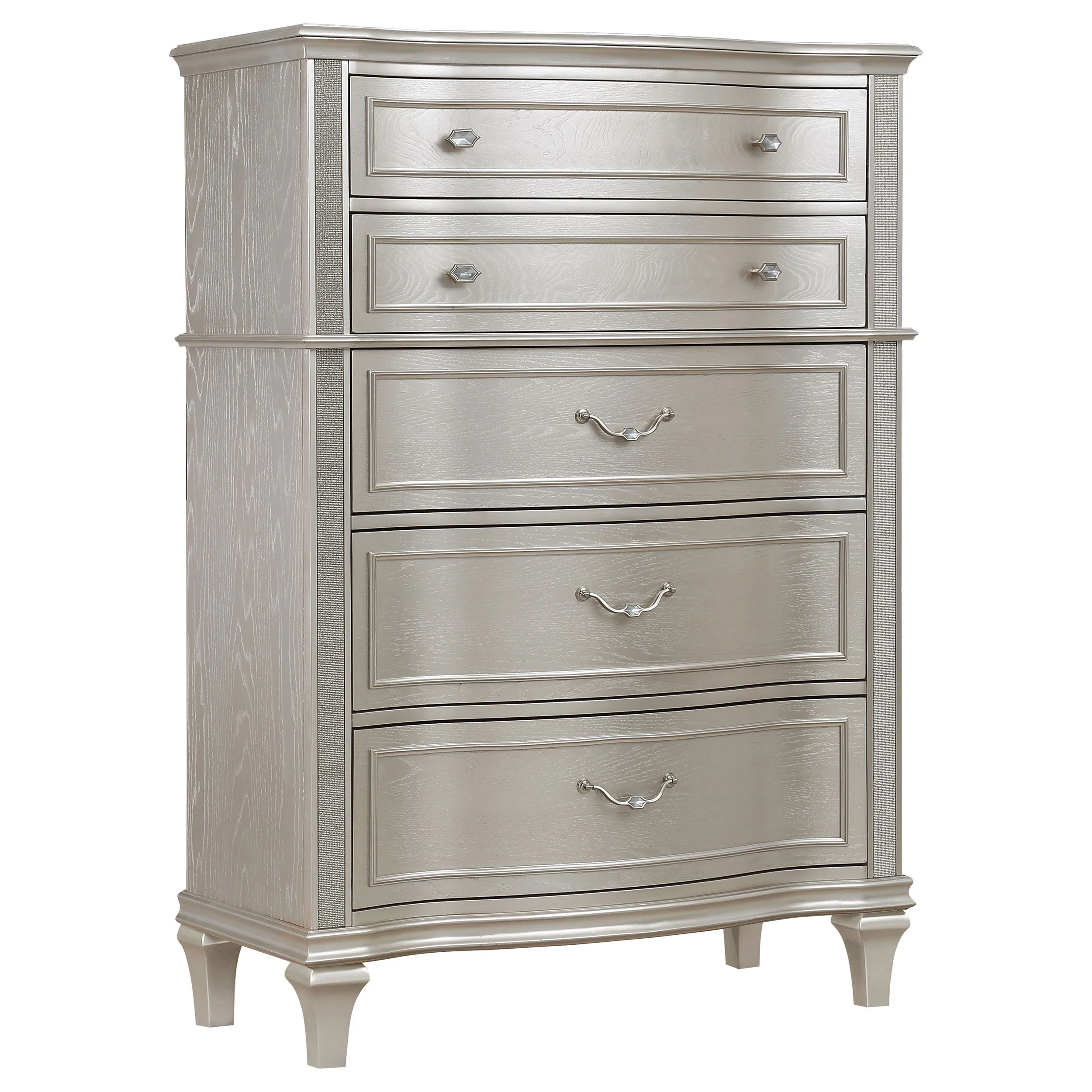 Evangeline 6-drawer Bedroom Chest Silver Oak - Image 2