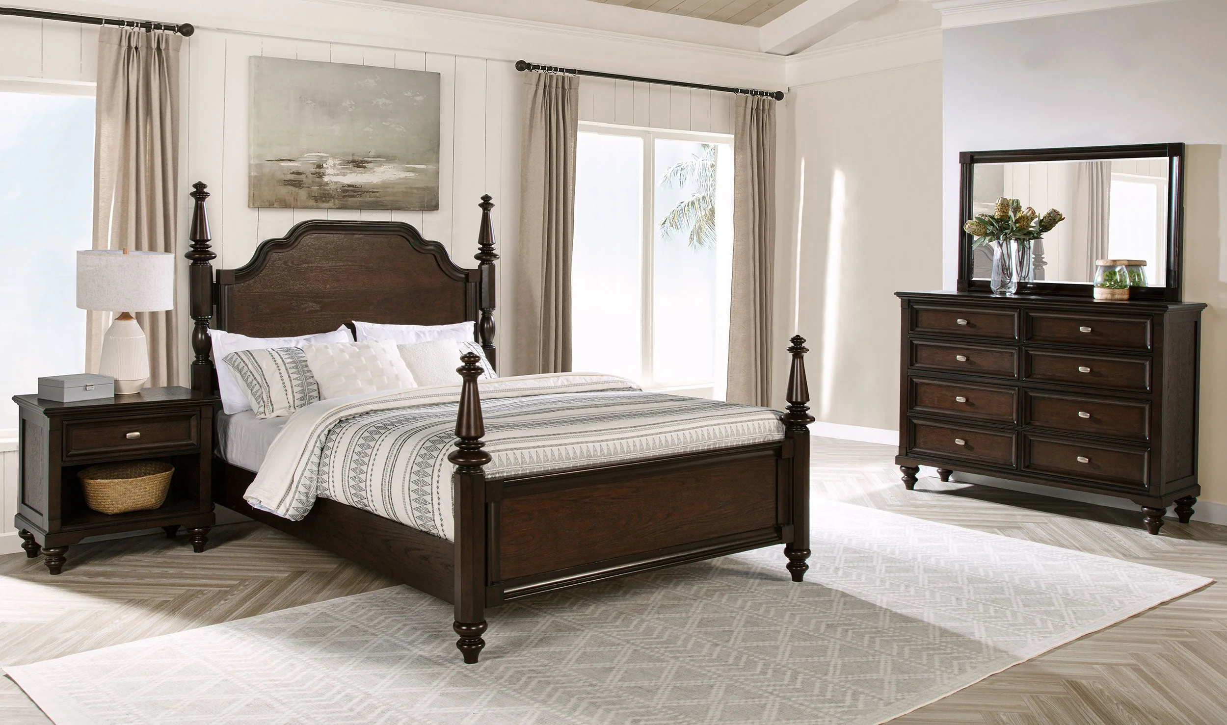 Andover Bedroom Set Dark Oak - Image 9