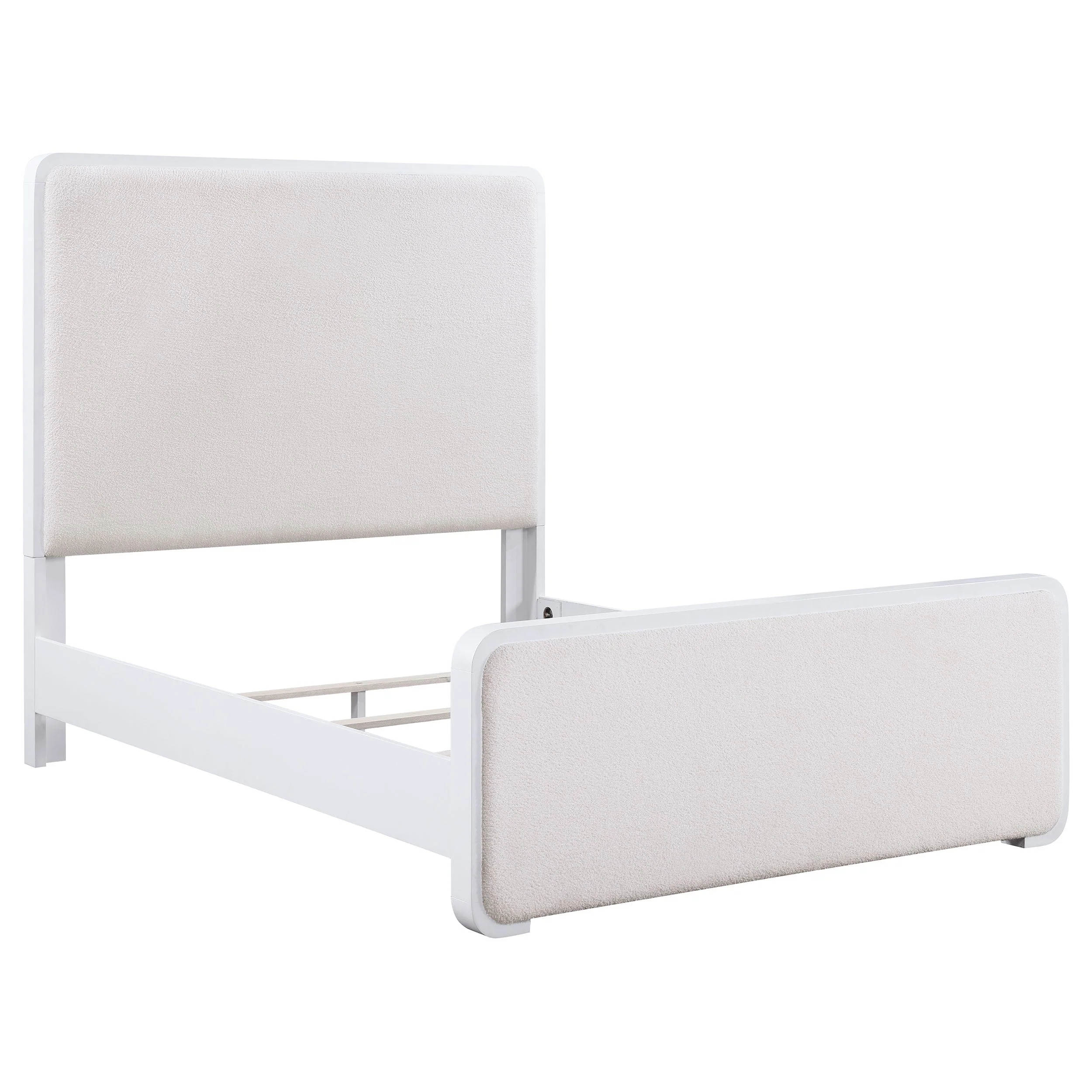 Anastasia Upholstered Panel Bed Pearl - Image 4