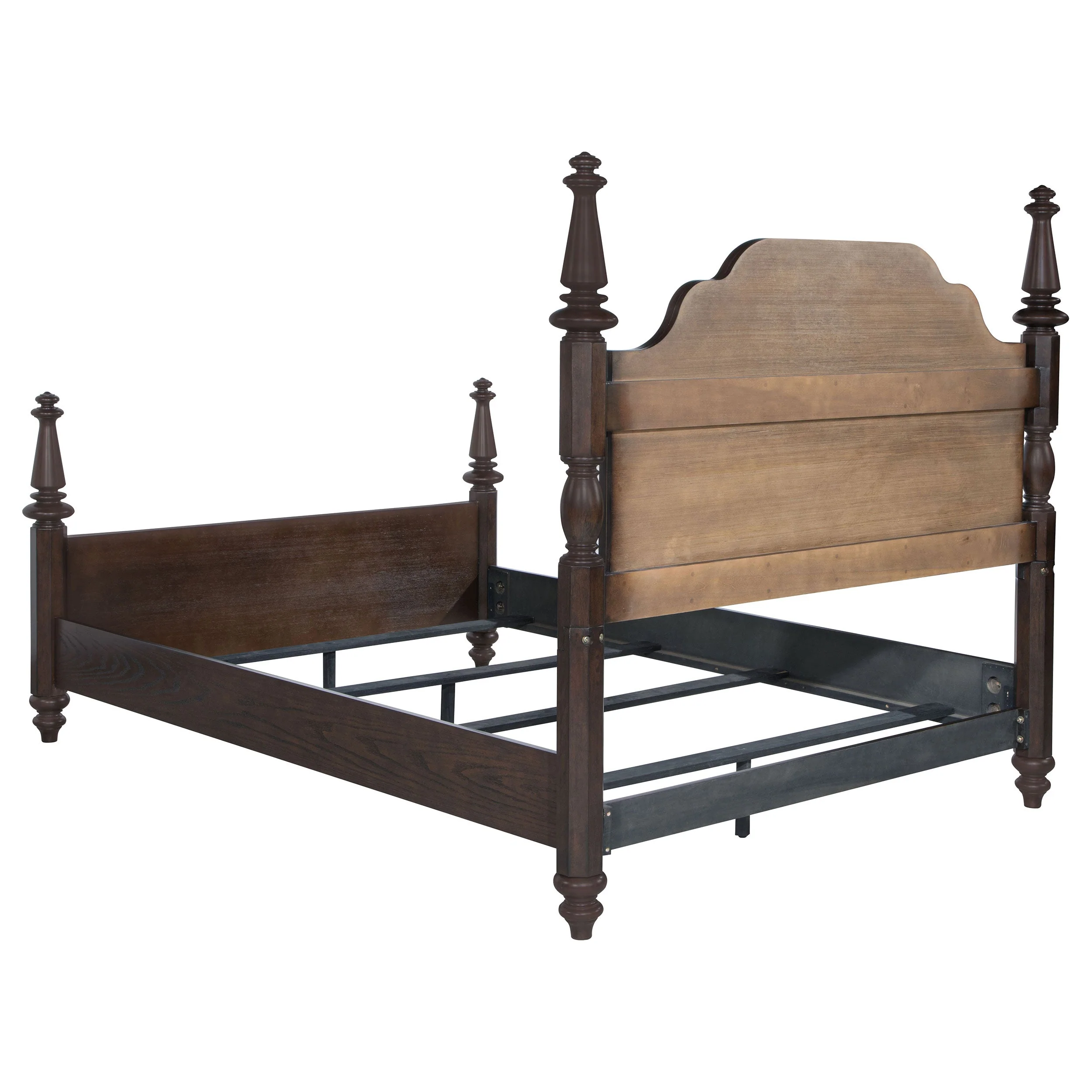Andover 63-inch Four Poster Bed Dark Oak - Image 13