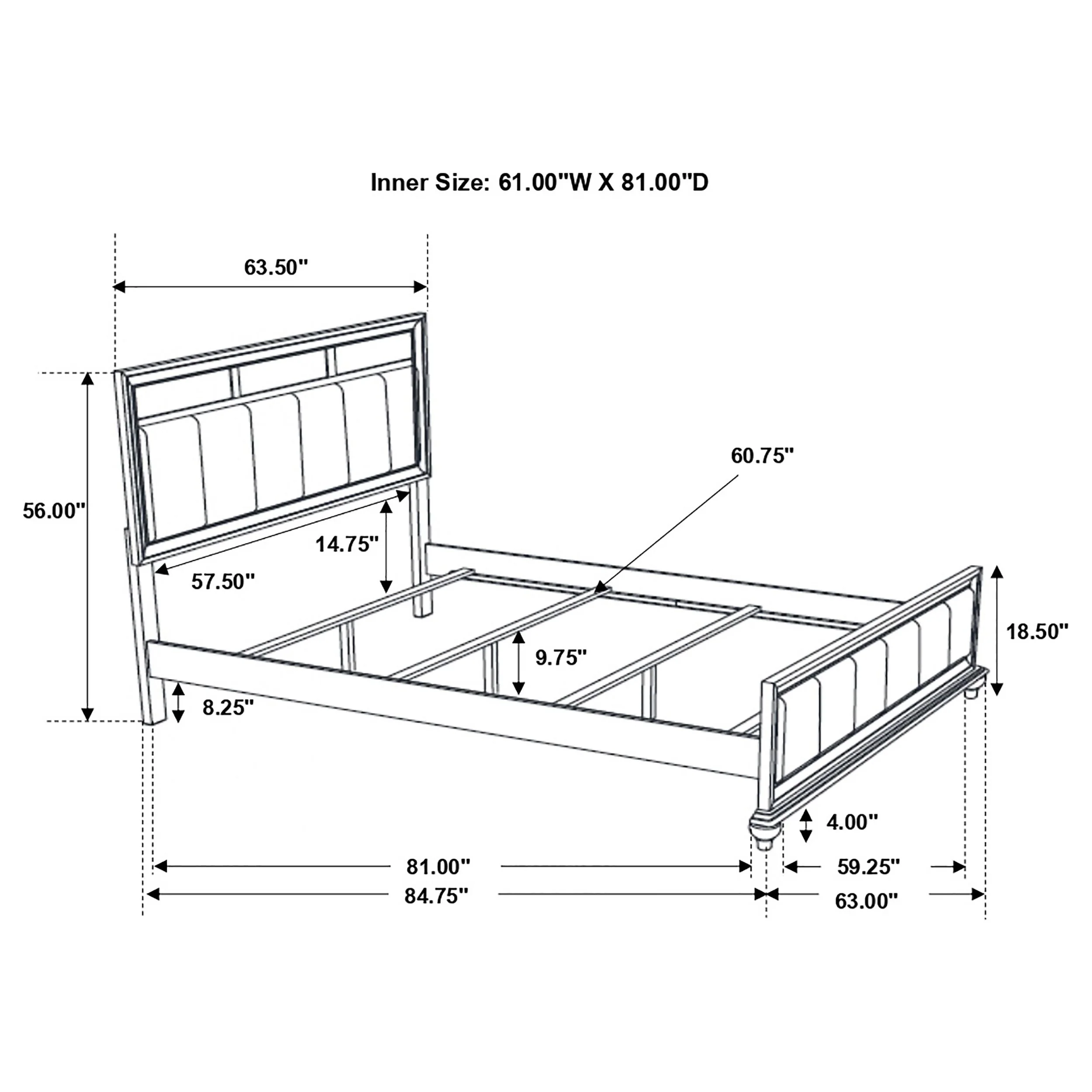 Barzini Wood Panel Bed - Image 34