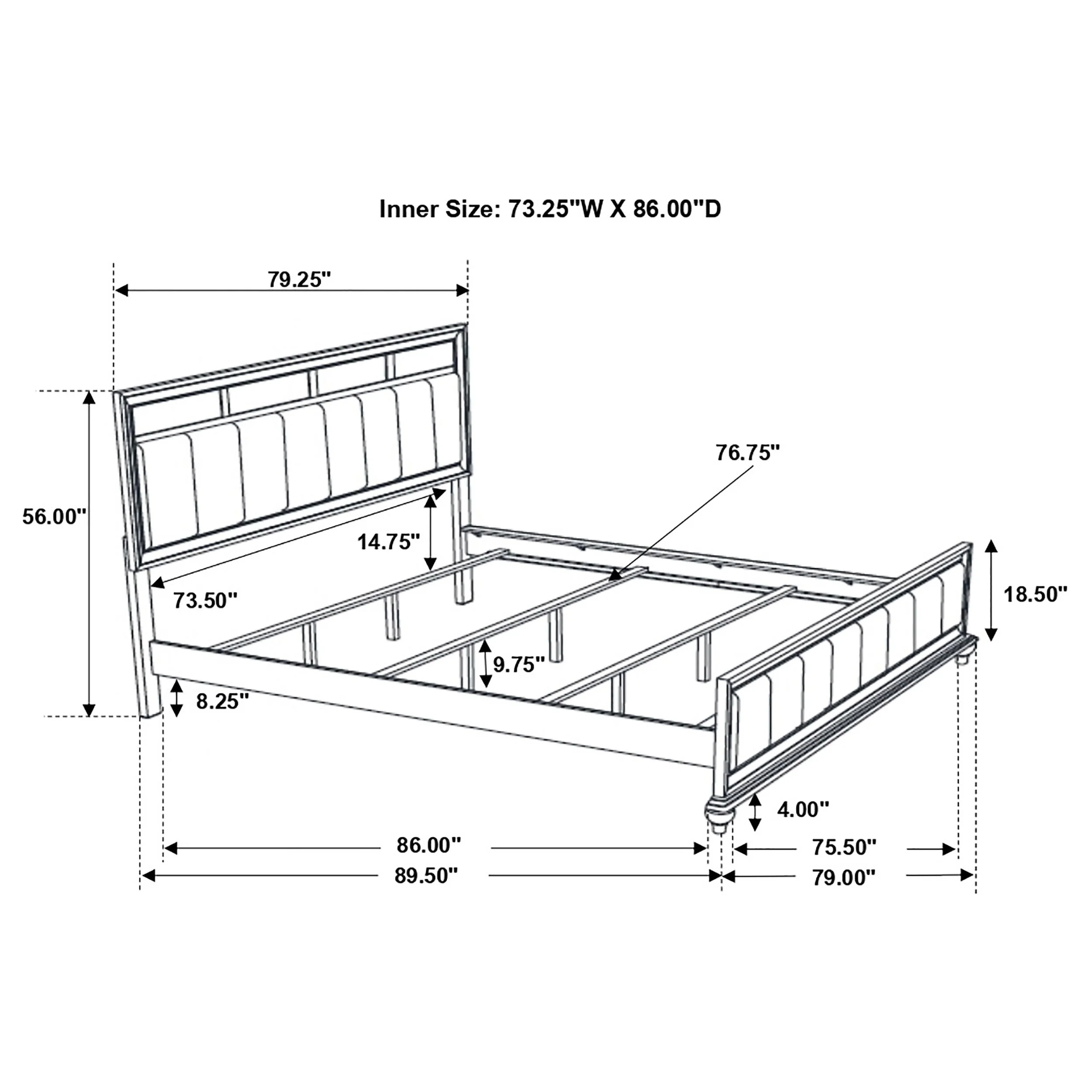 Barzini Wood Panel Bed - Image 36