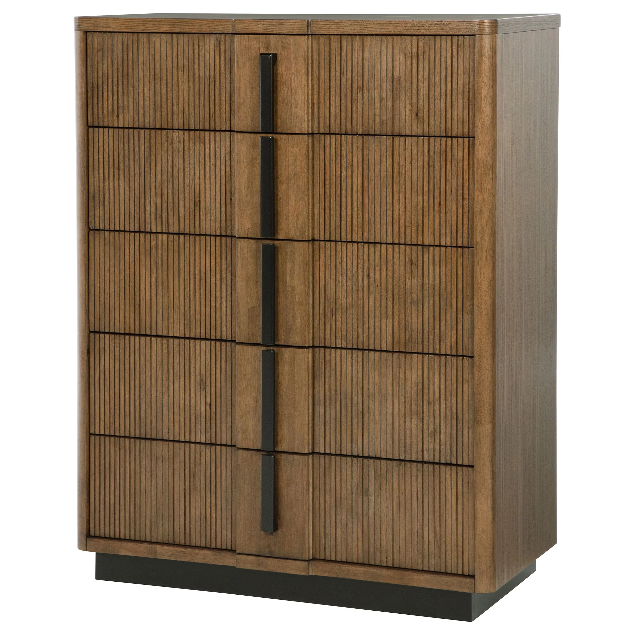 Terrace 5-drawer Chest of Drawers Ash Brown - Image 5