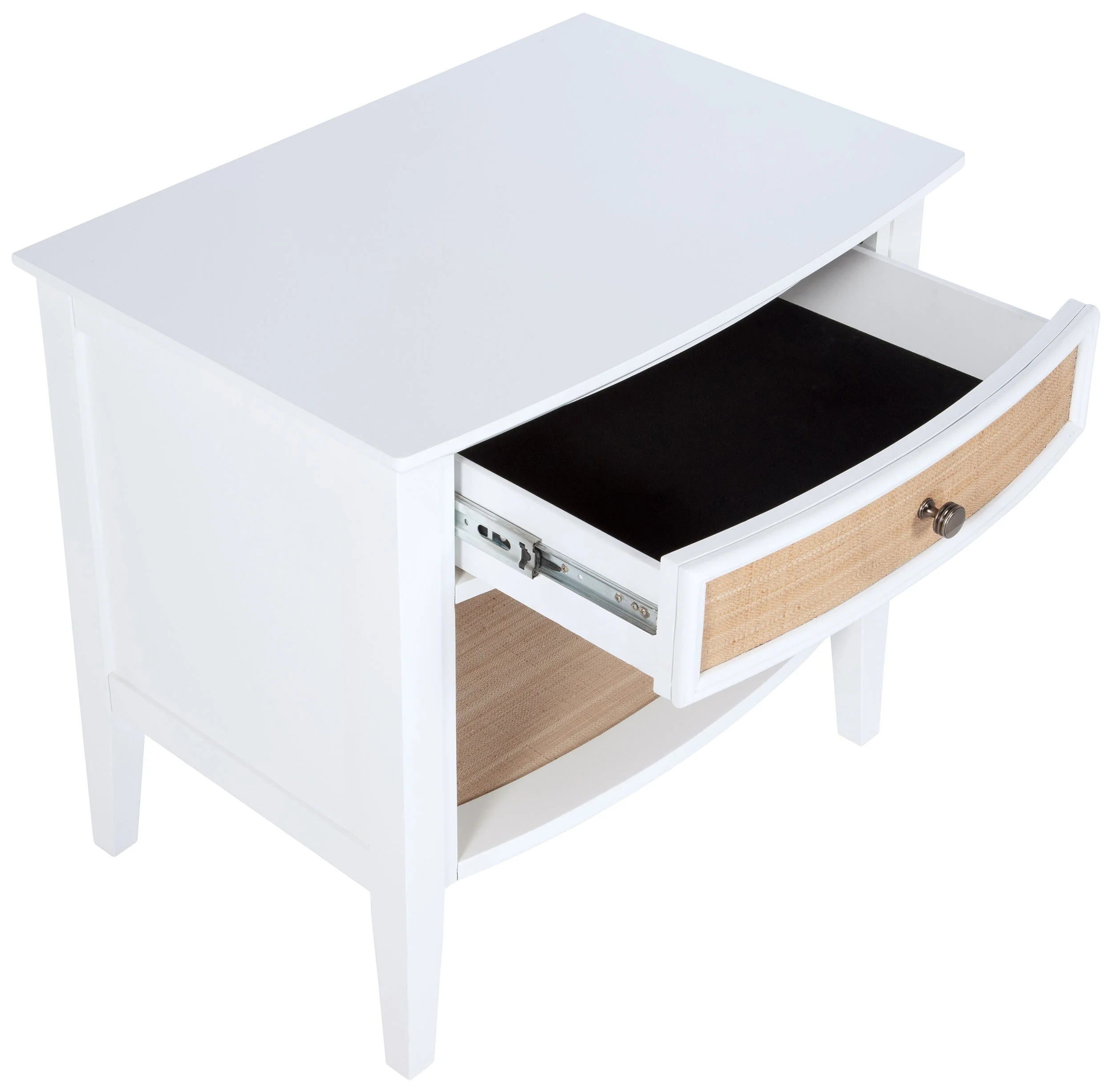 Bexhill 1-drawer Nightstand Bedside Table White - Image 11