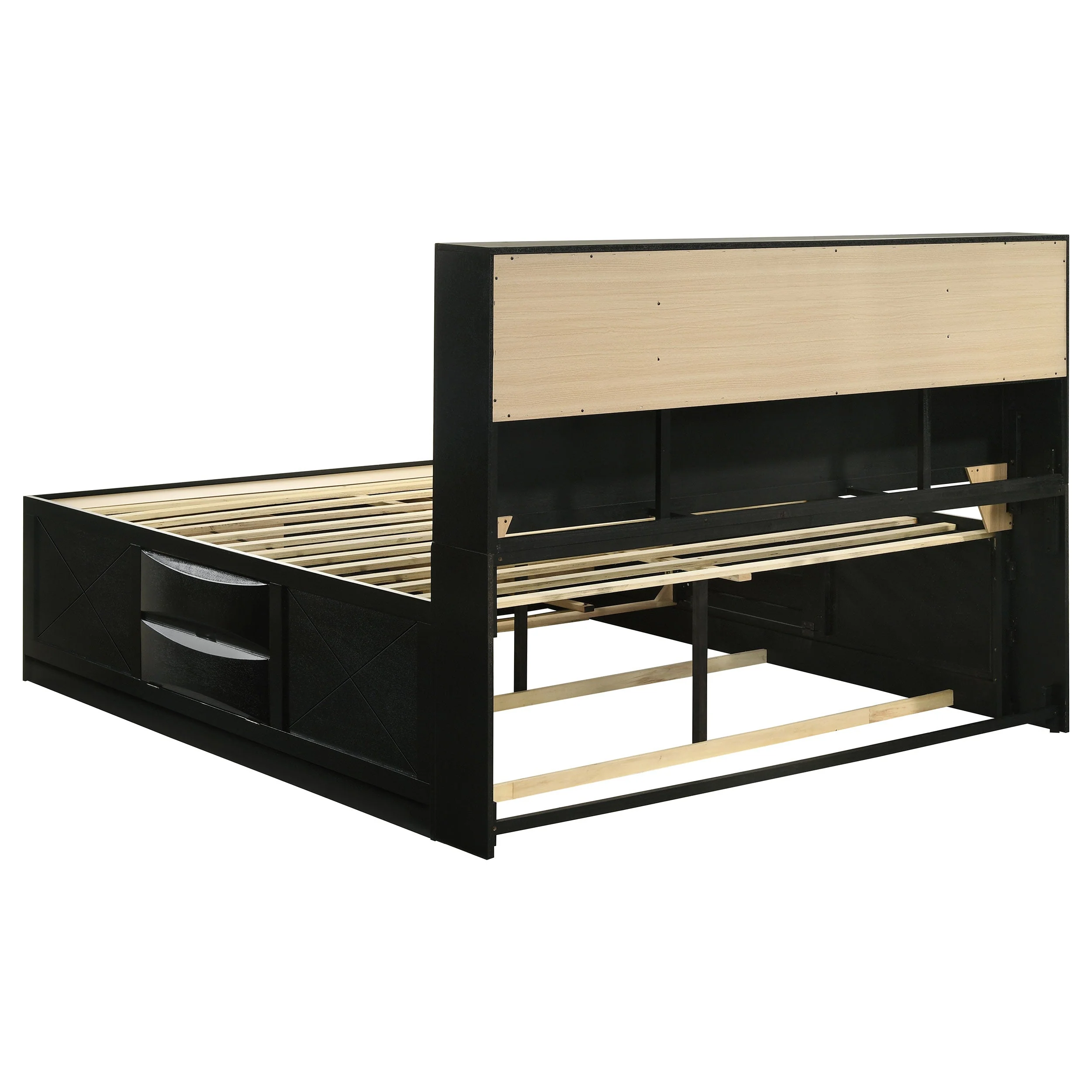 Briana Wood Storage Bookcase Bed - Image 18