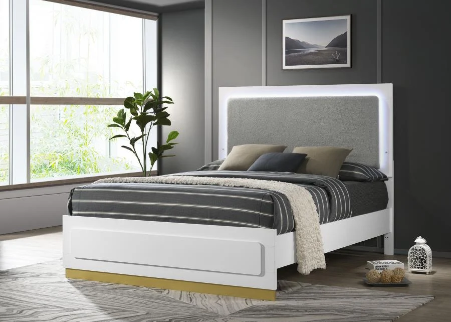 Caraway Wood LED Panel Bed - Image 3